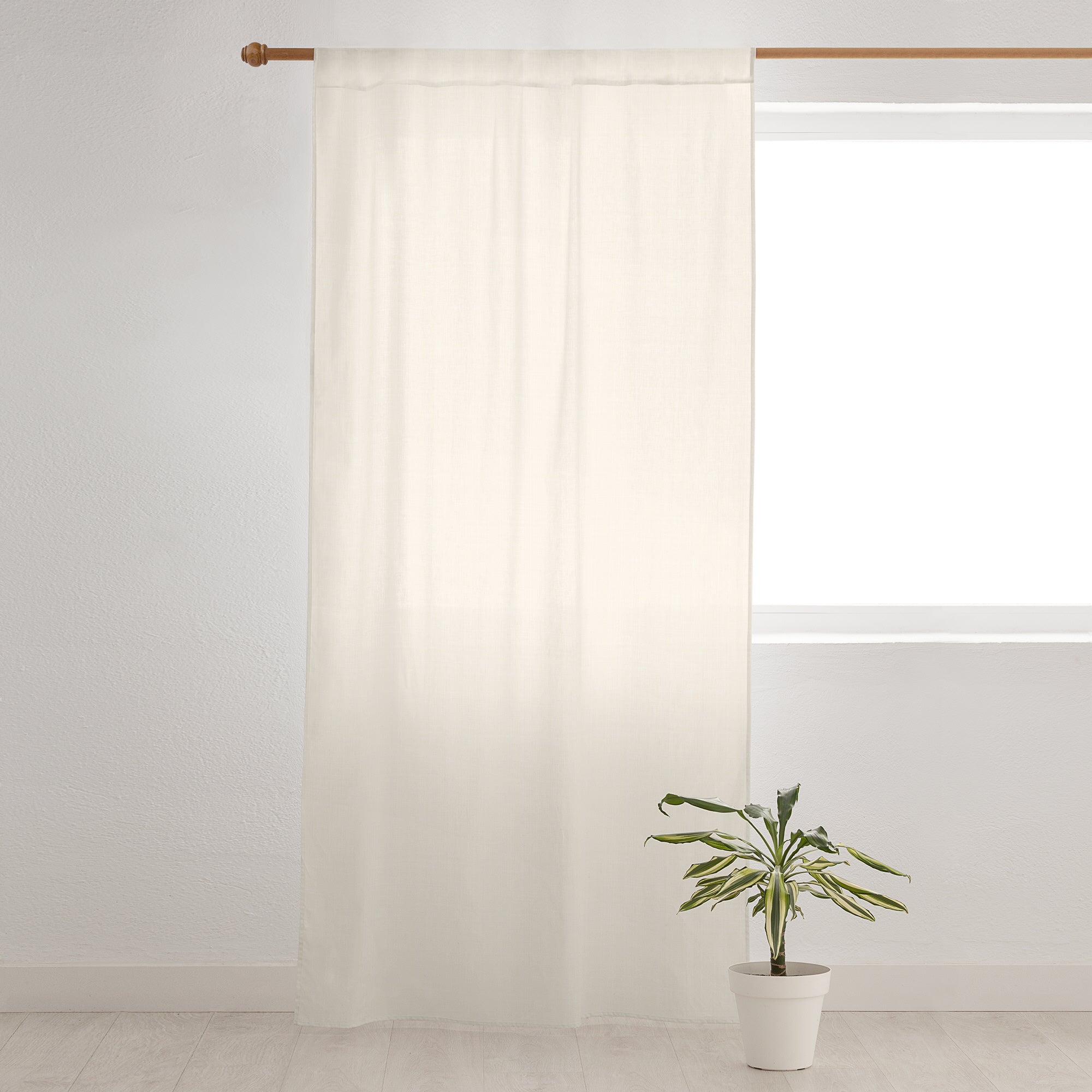 Cortina dobladillo 100% lino Natural 140x280 cm