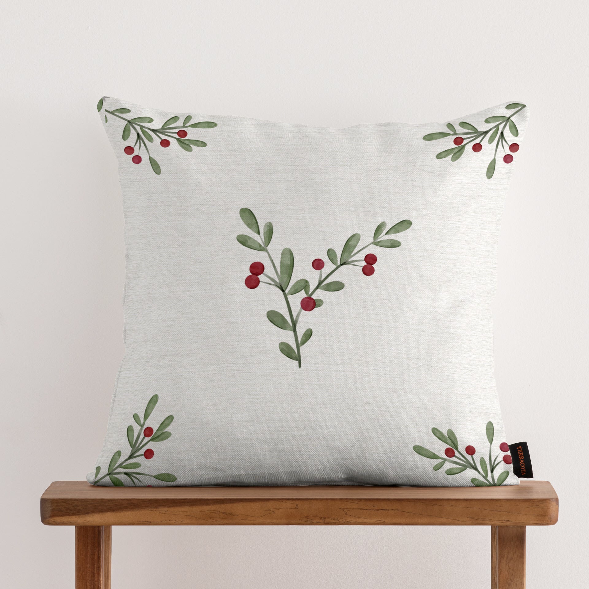 Funda de cojín 100% algodón Christmas Twig A 50x50 cm