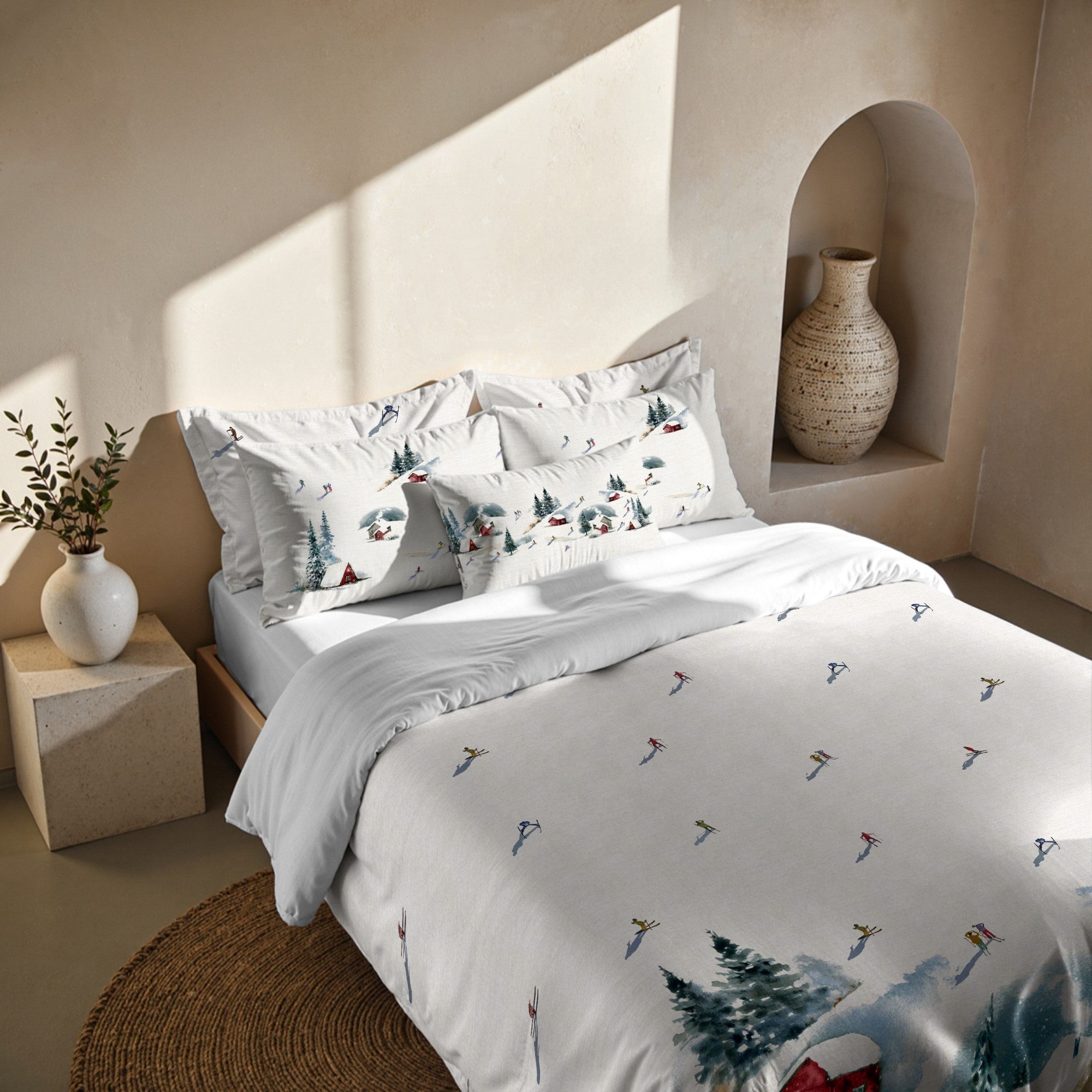 Duvet cover with Skiers clicks