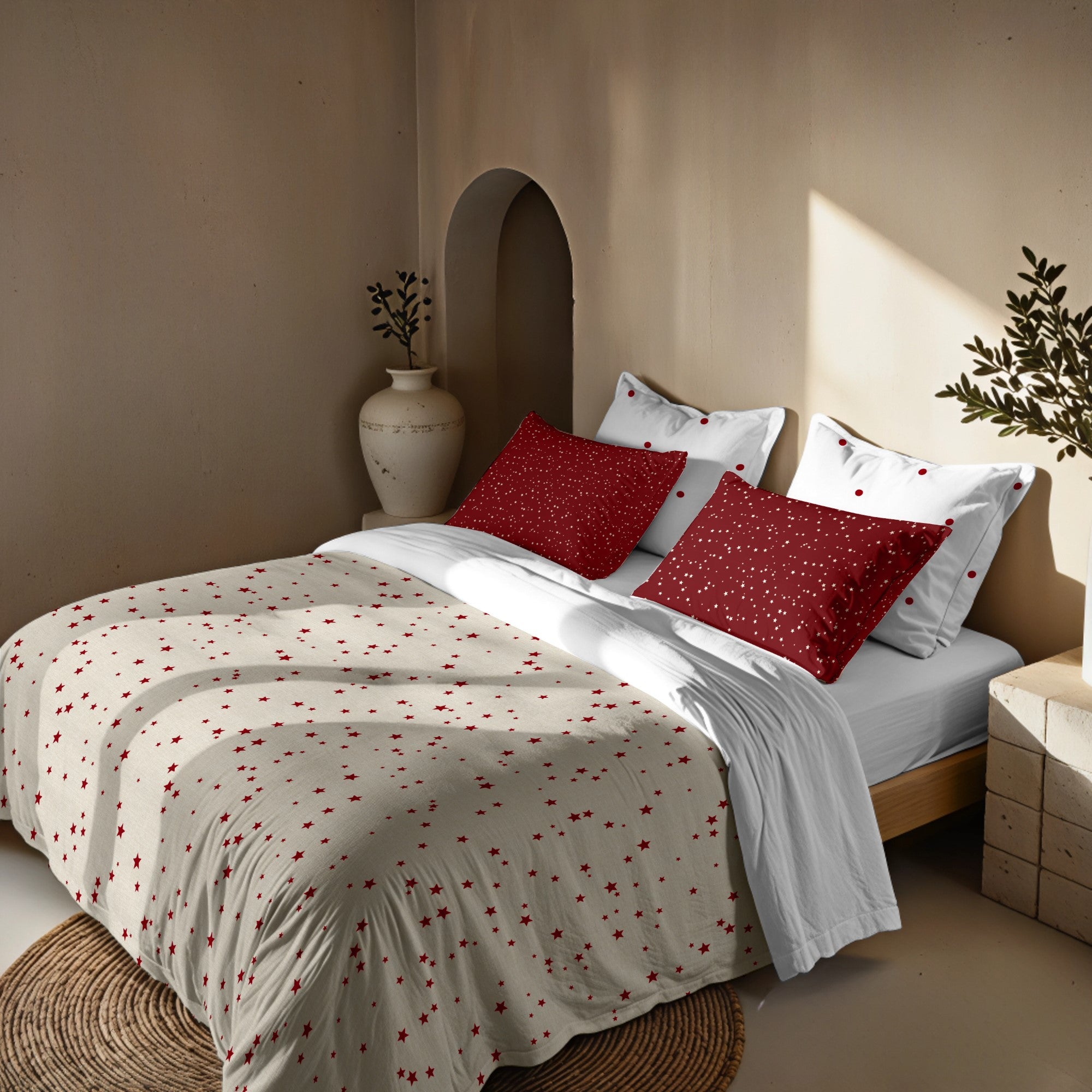 Duvet cover with clicks 100% cotton Lapland 13