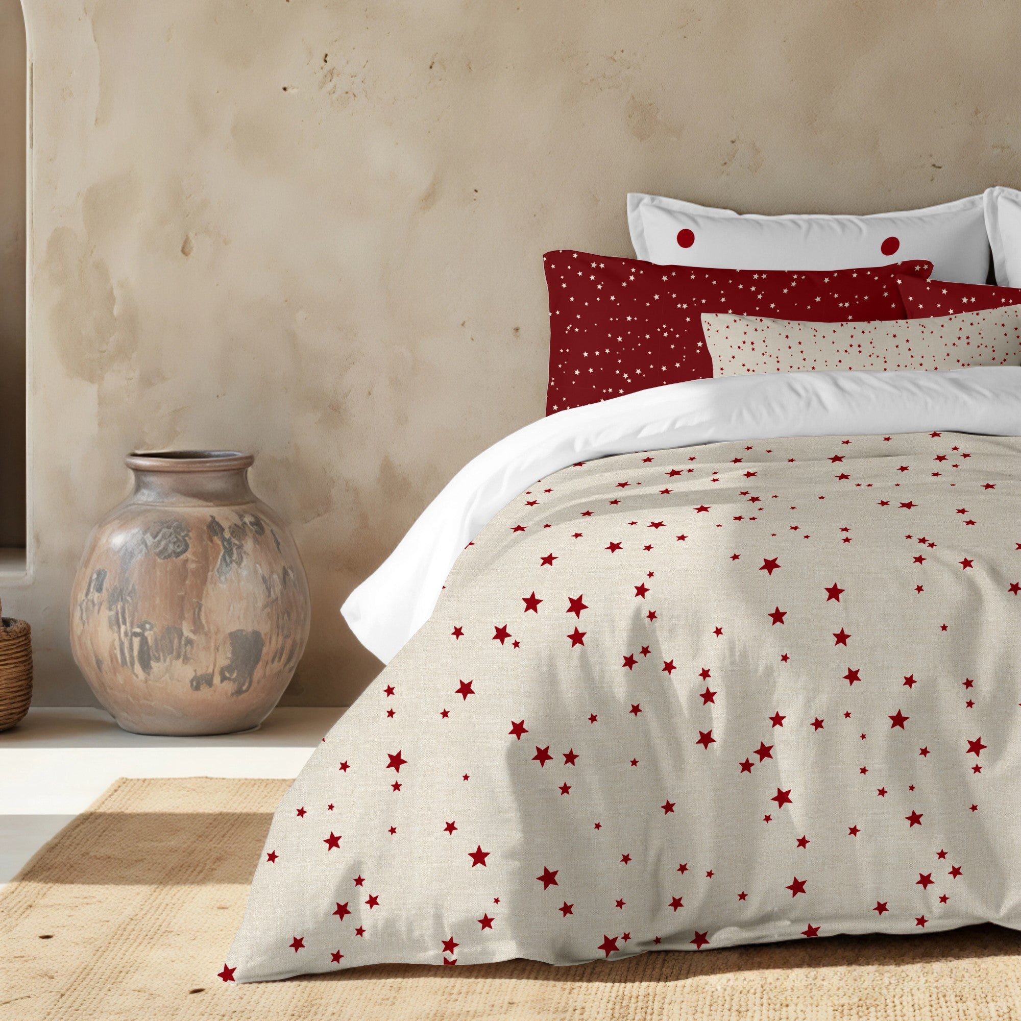 Duvet cover with clicks 100% cotton Lapland 13