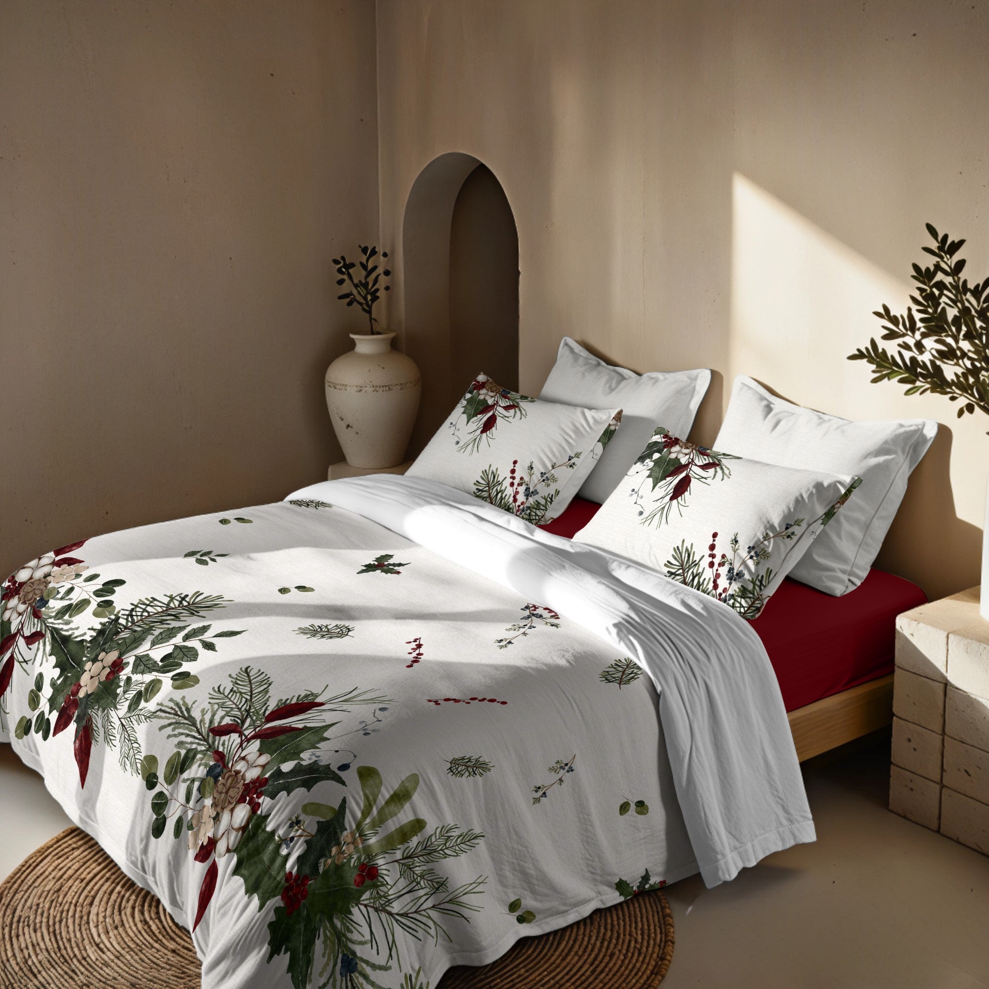 Duvet cover with clicks Mistletoe