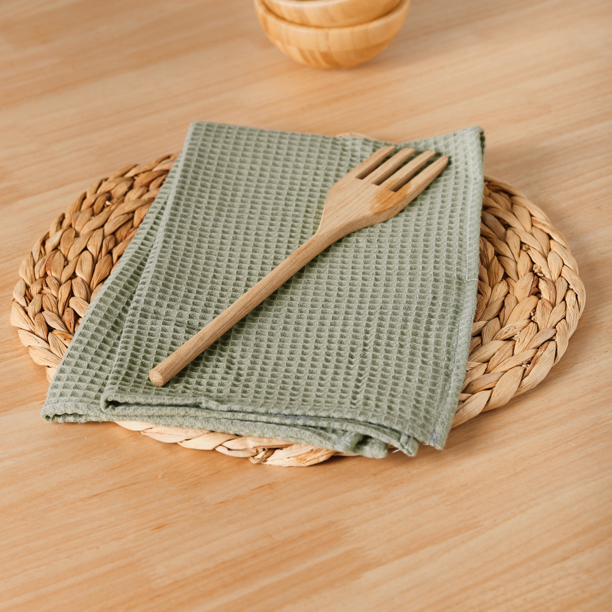 Pack 2 servilletas Waffle Desert Sage 45x45 cm