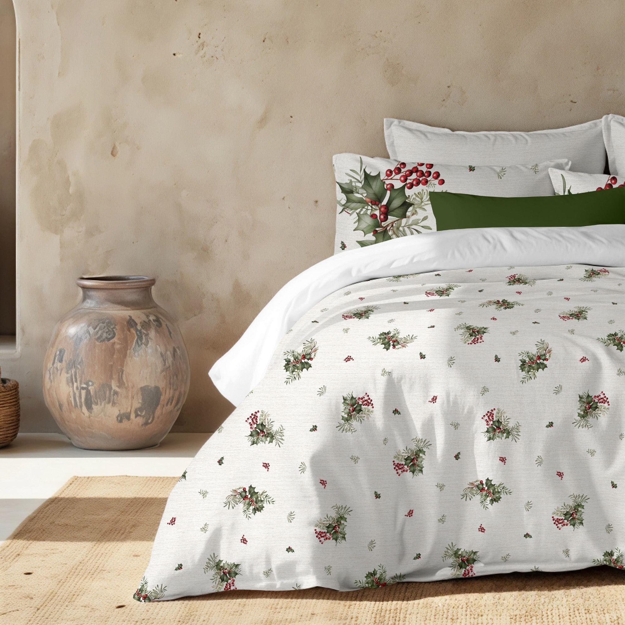 Duvet cover with Winter Holly clicks
