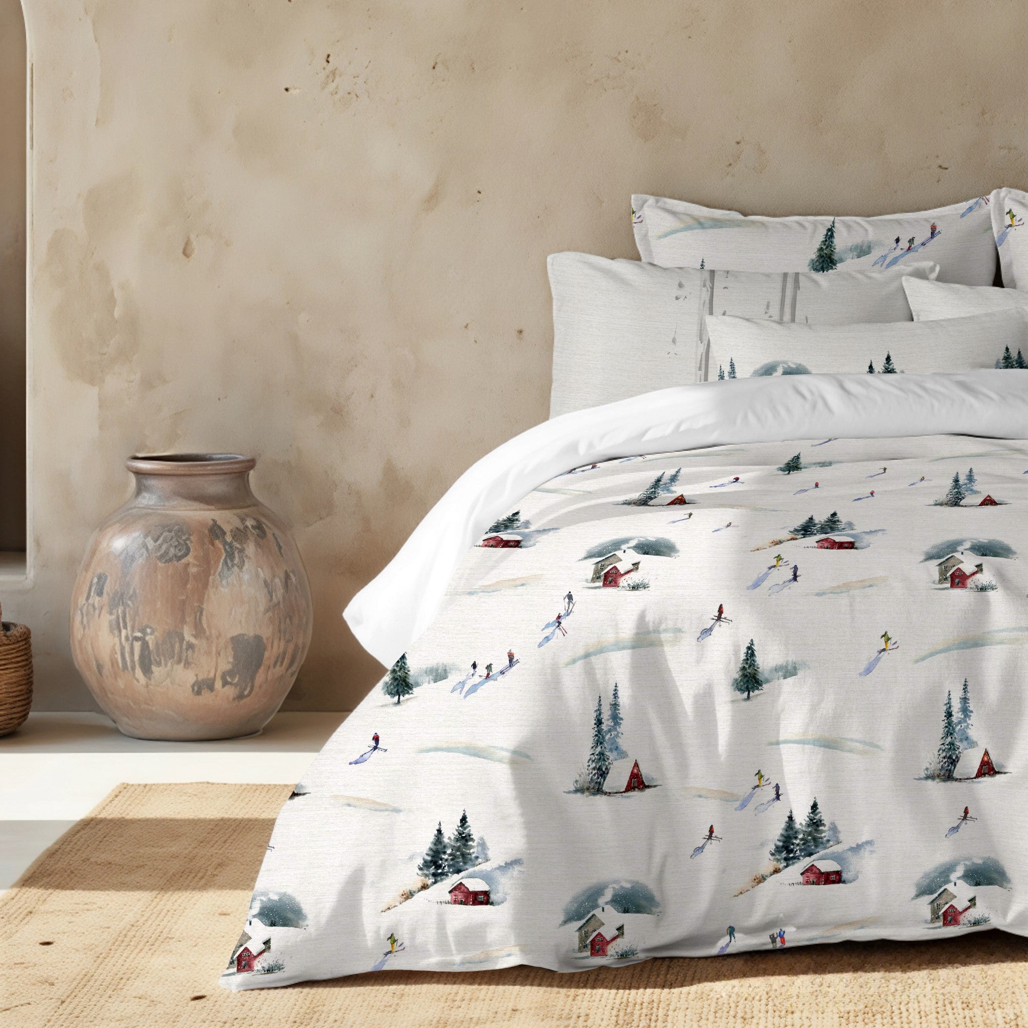Duvet cover with Winter Ski clicks