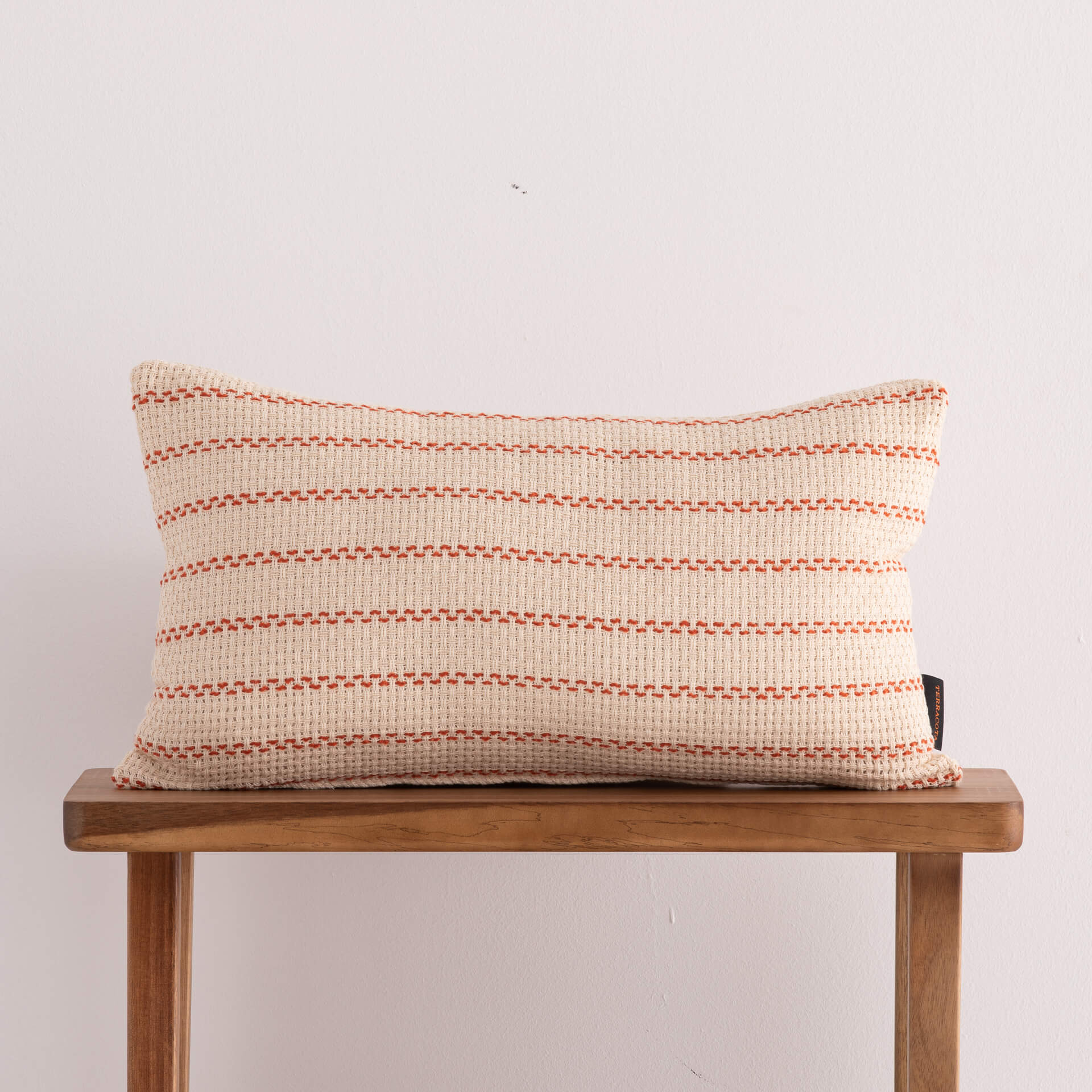 Funda de cojín jacquard 30x50 cm Agres Teja 0