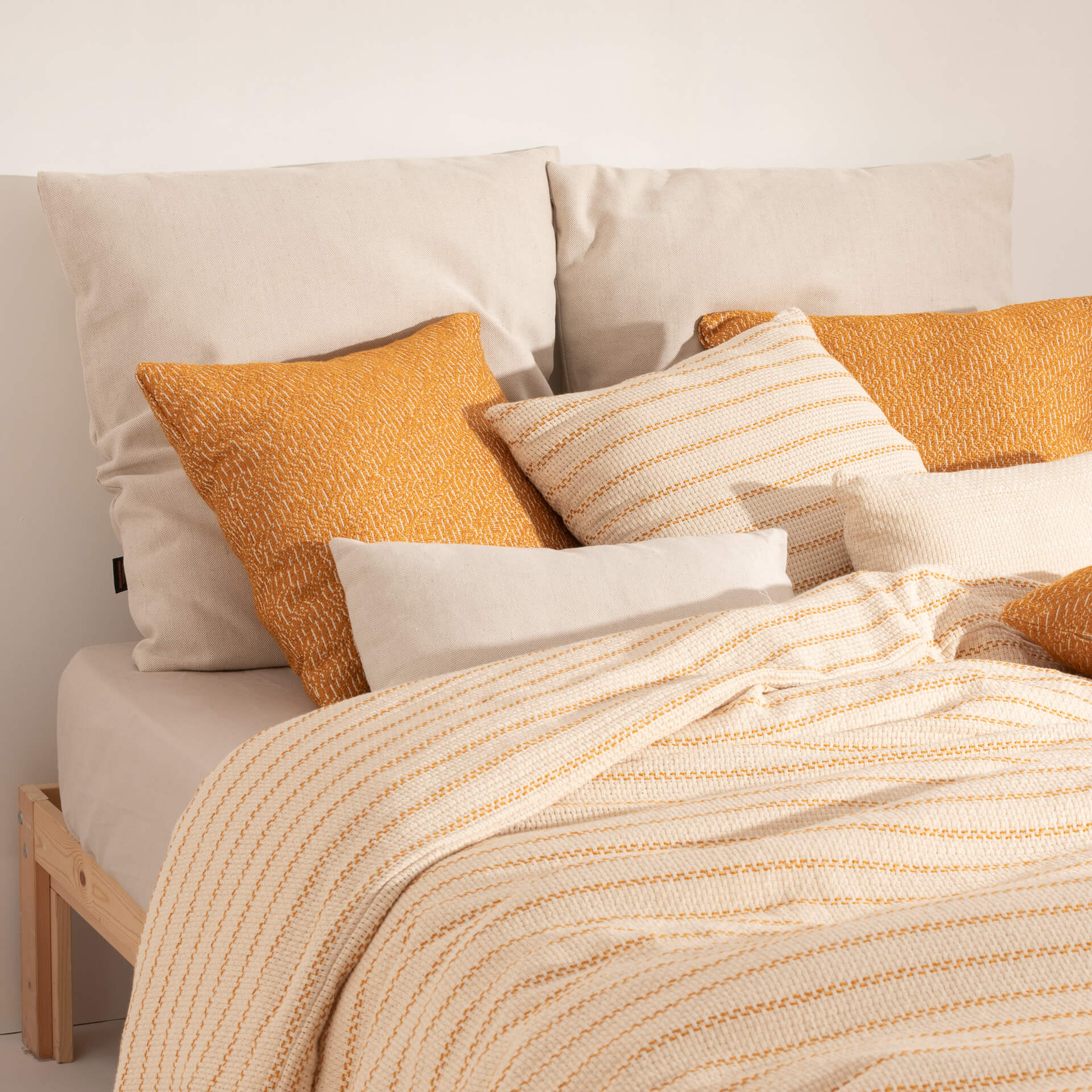 Funda nórdica jacquard Agres Ocre