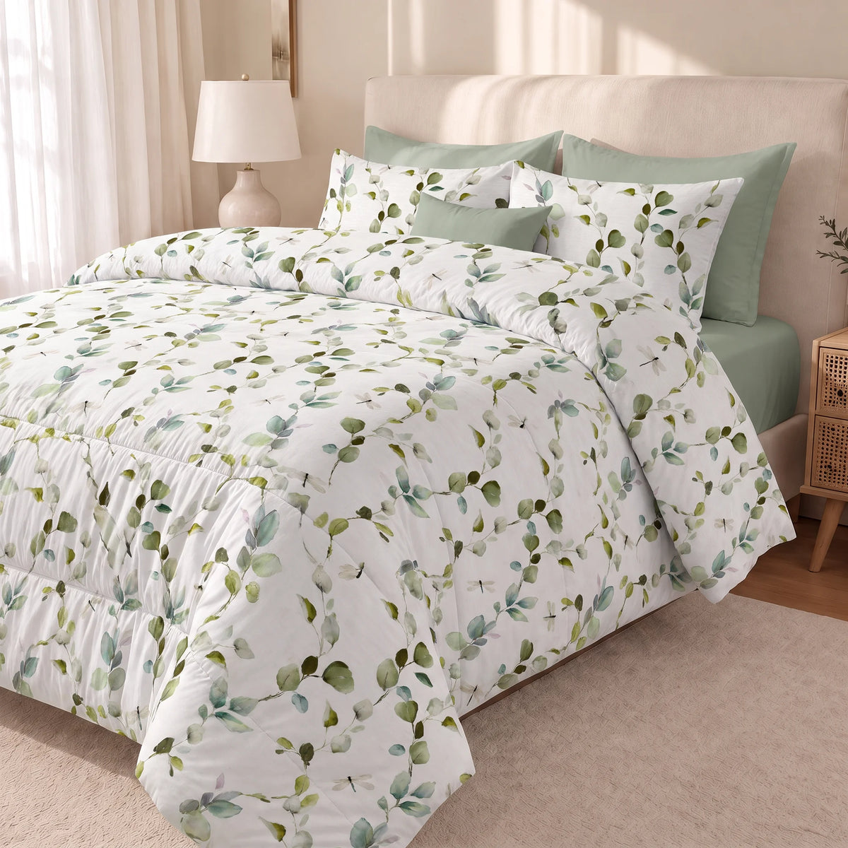 Edredón estampado acolchado 0120-362 tacto suave
