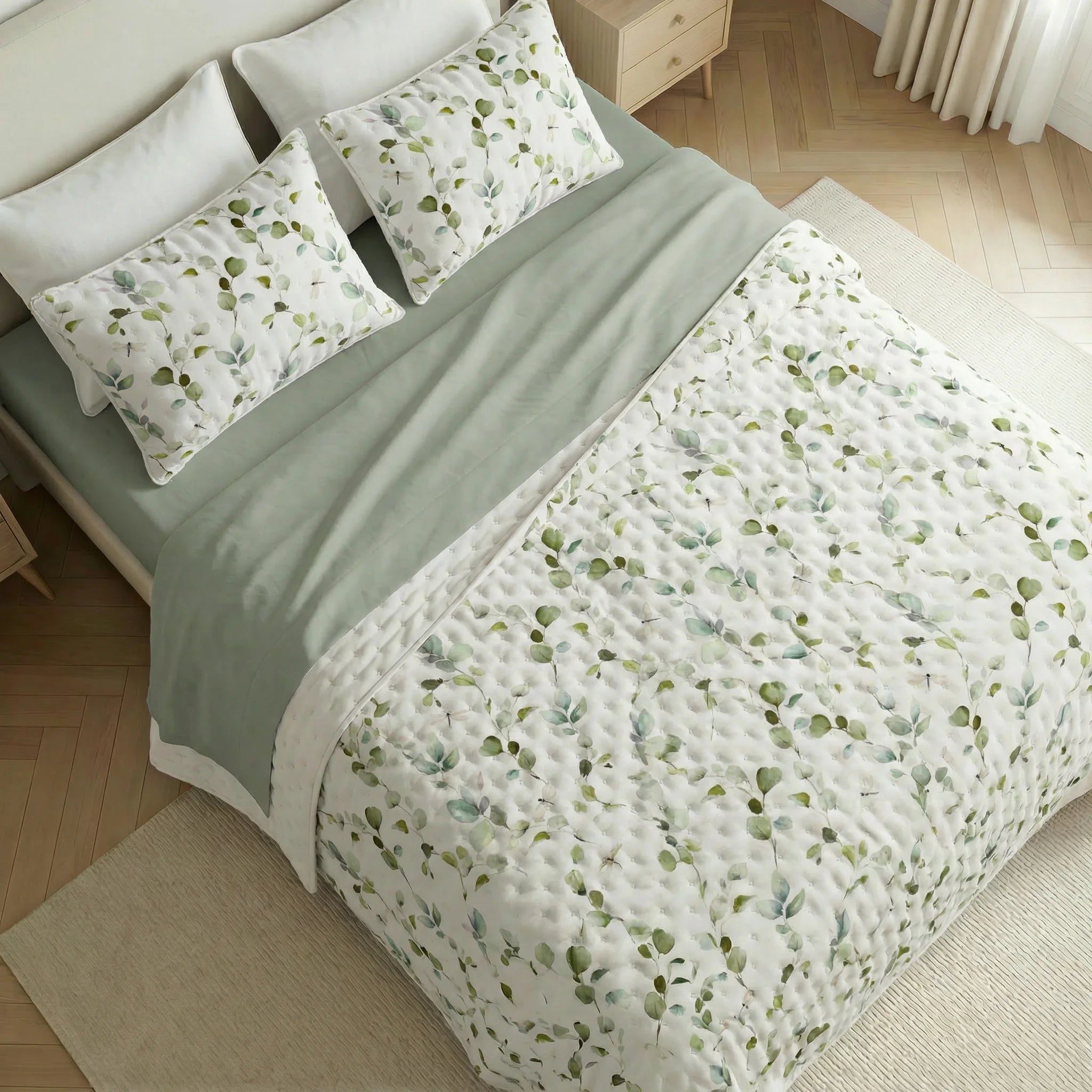 Couvre-lit imprimé bouti 0120-362 doux au toucher