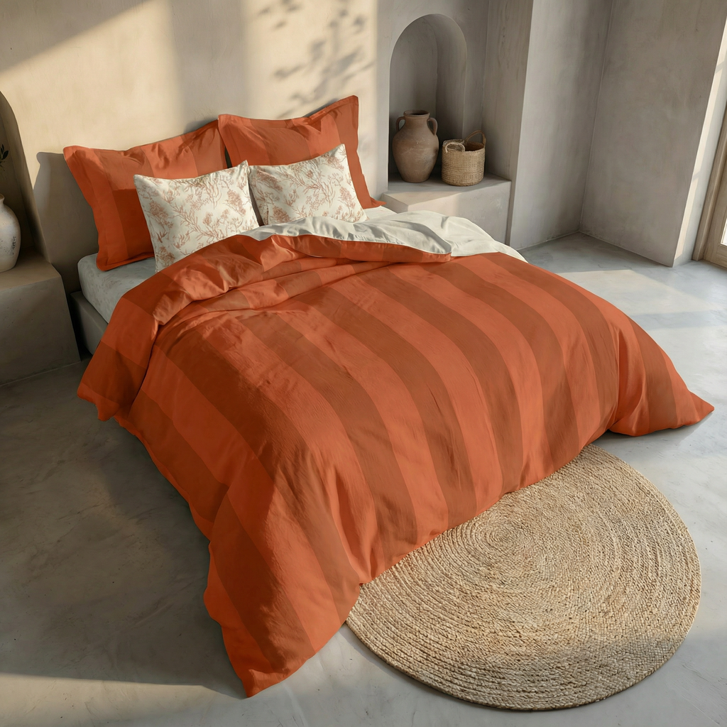 Romani Duvet Cover Tile Percale 200 thread count