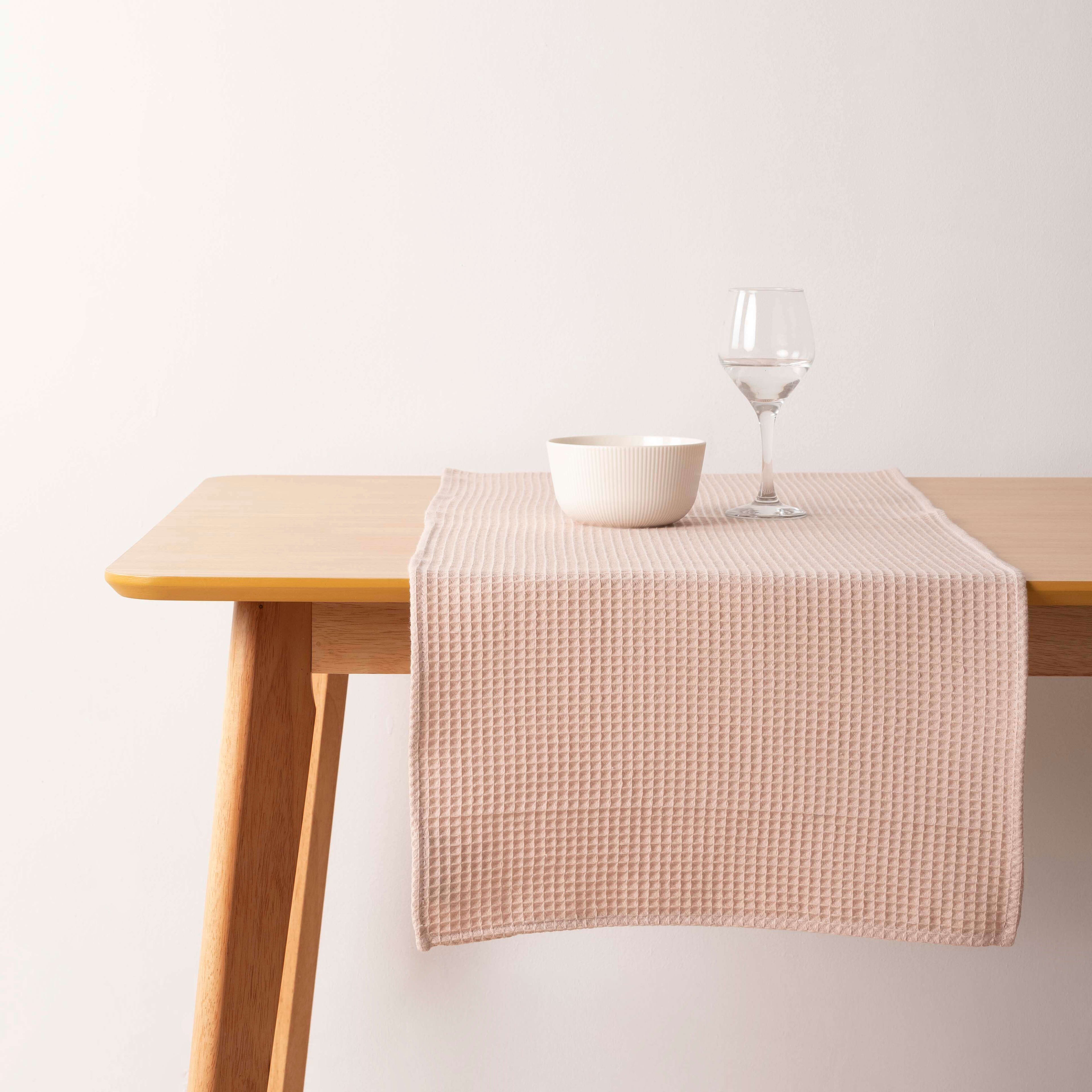 Camino de mesa Waffle Pink 45x140 cm