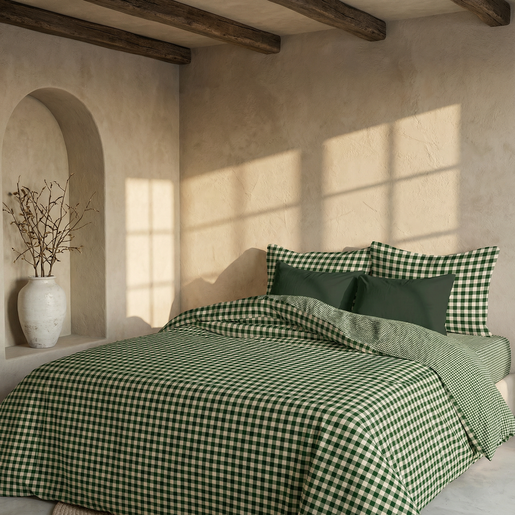 Housse de couette réversible Aielo Botella, percale 200 fils