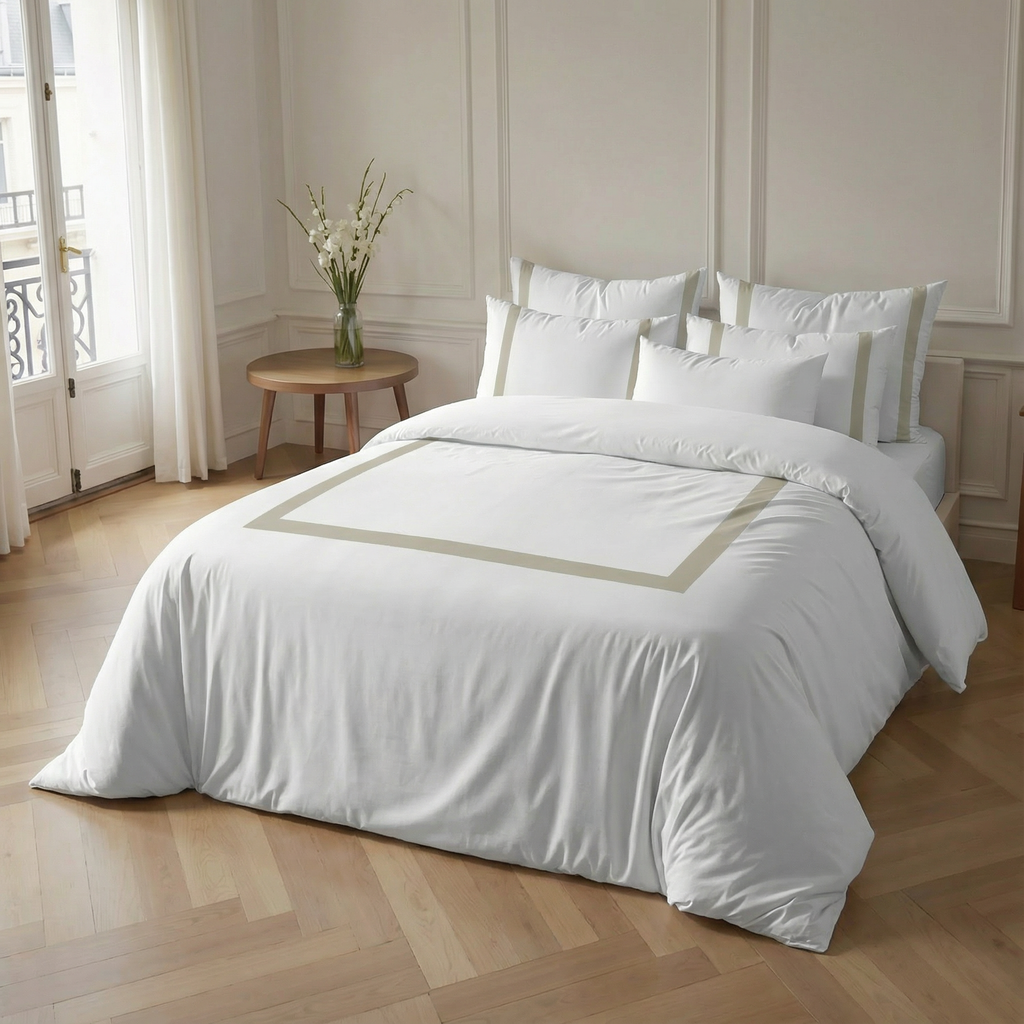 Funda nórdica Portitxol Beige percal 200 hilos