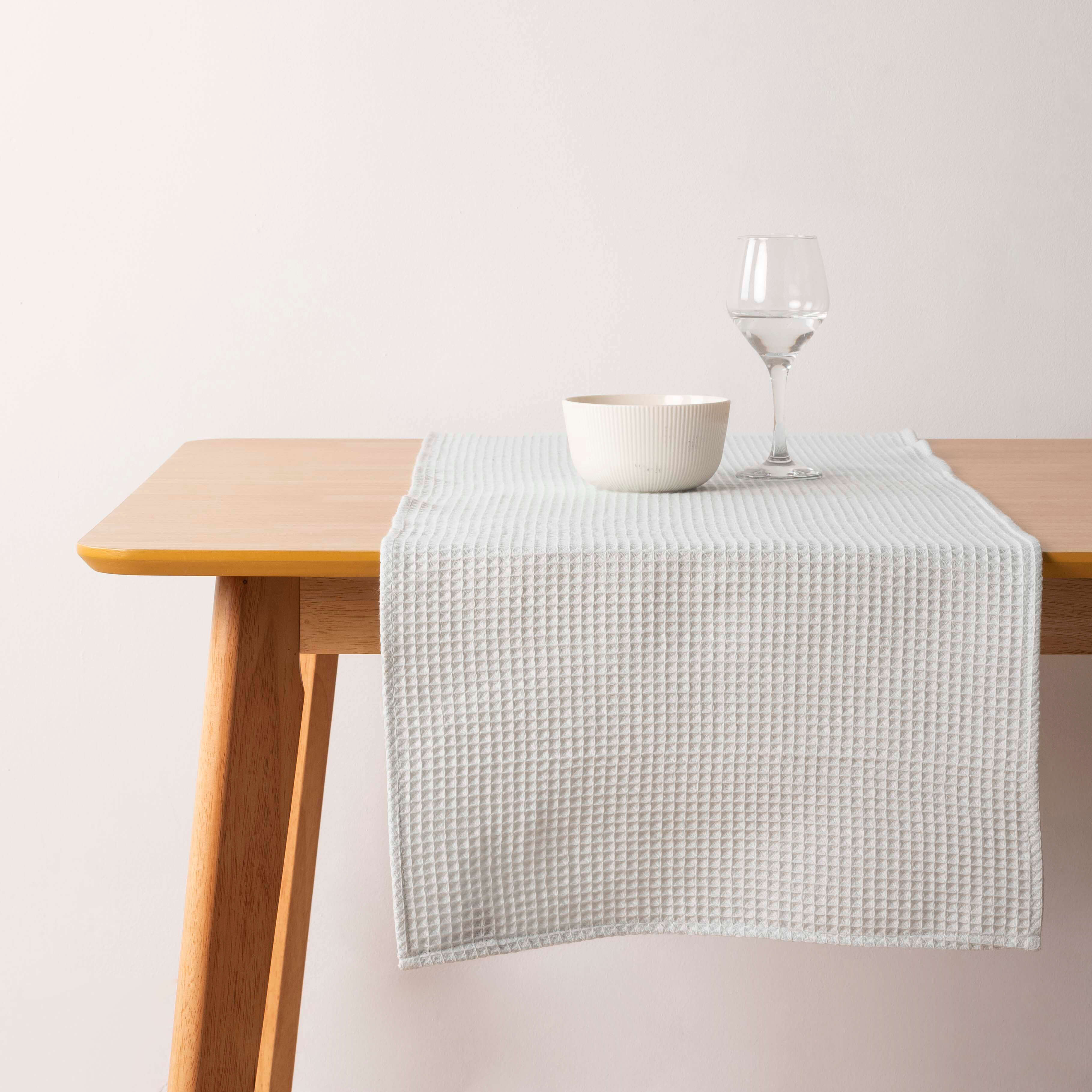 Camino de mesa Waffle Mint 45x140 cm