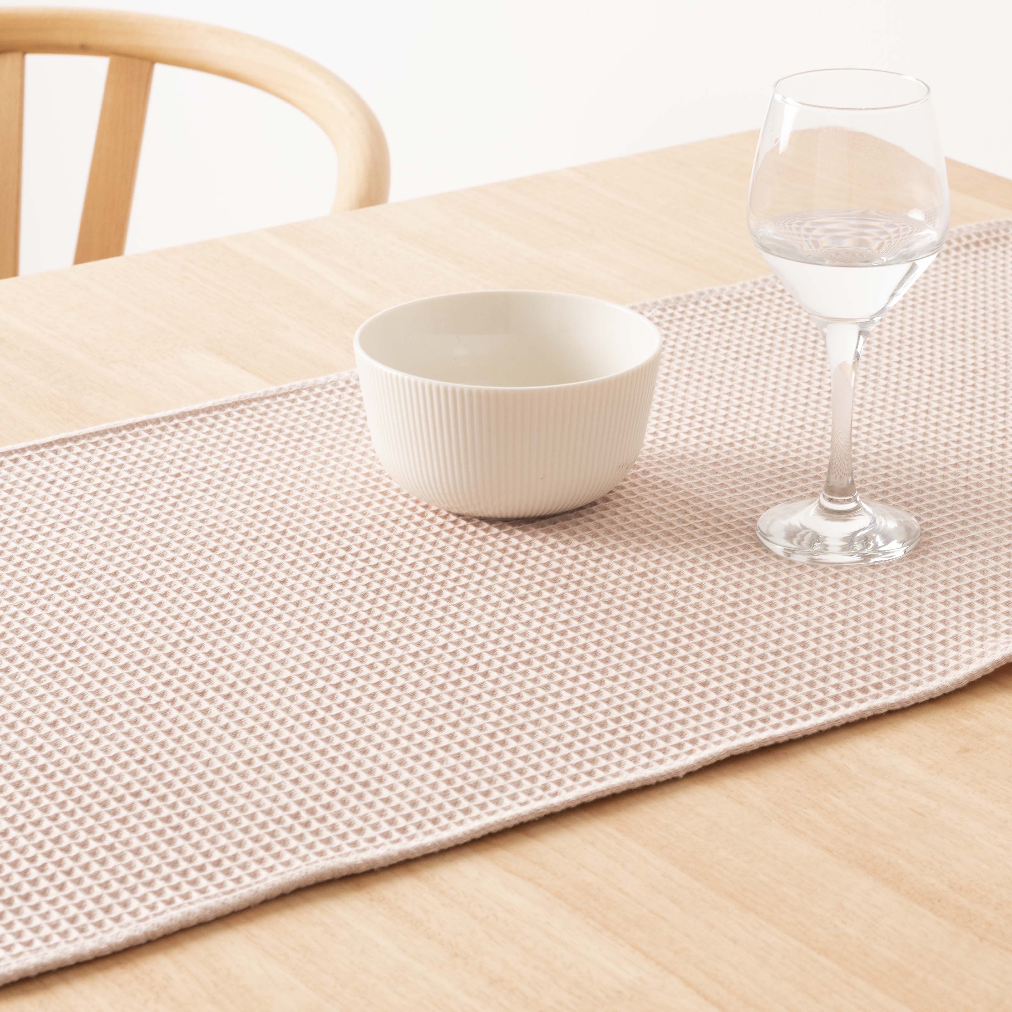 Camino de mesa Waffle Pink 45x140 cm