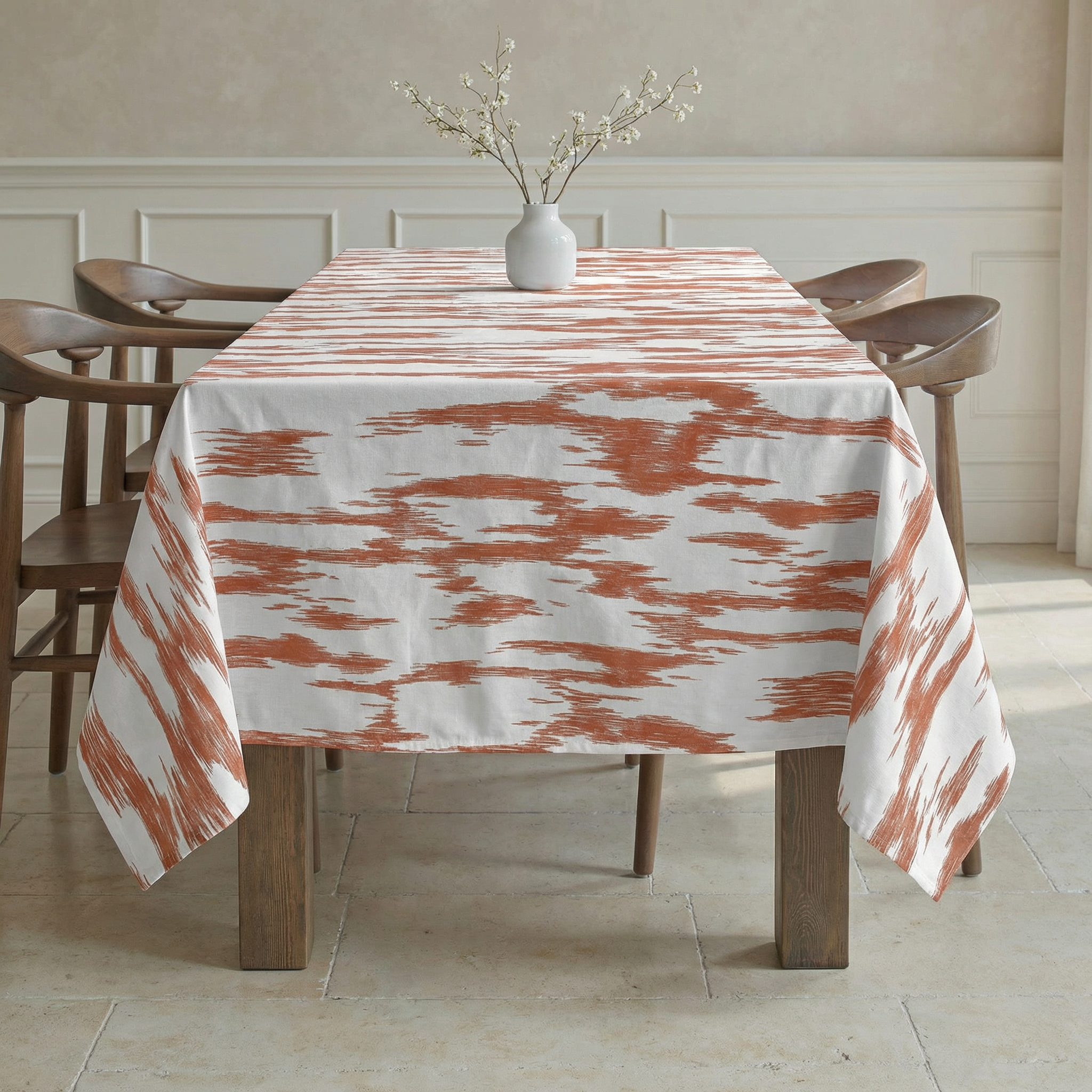 Fitted sheet Begur Coral percale 200 threads