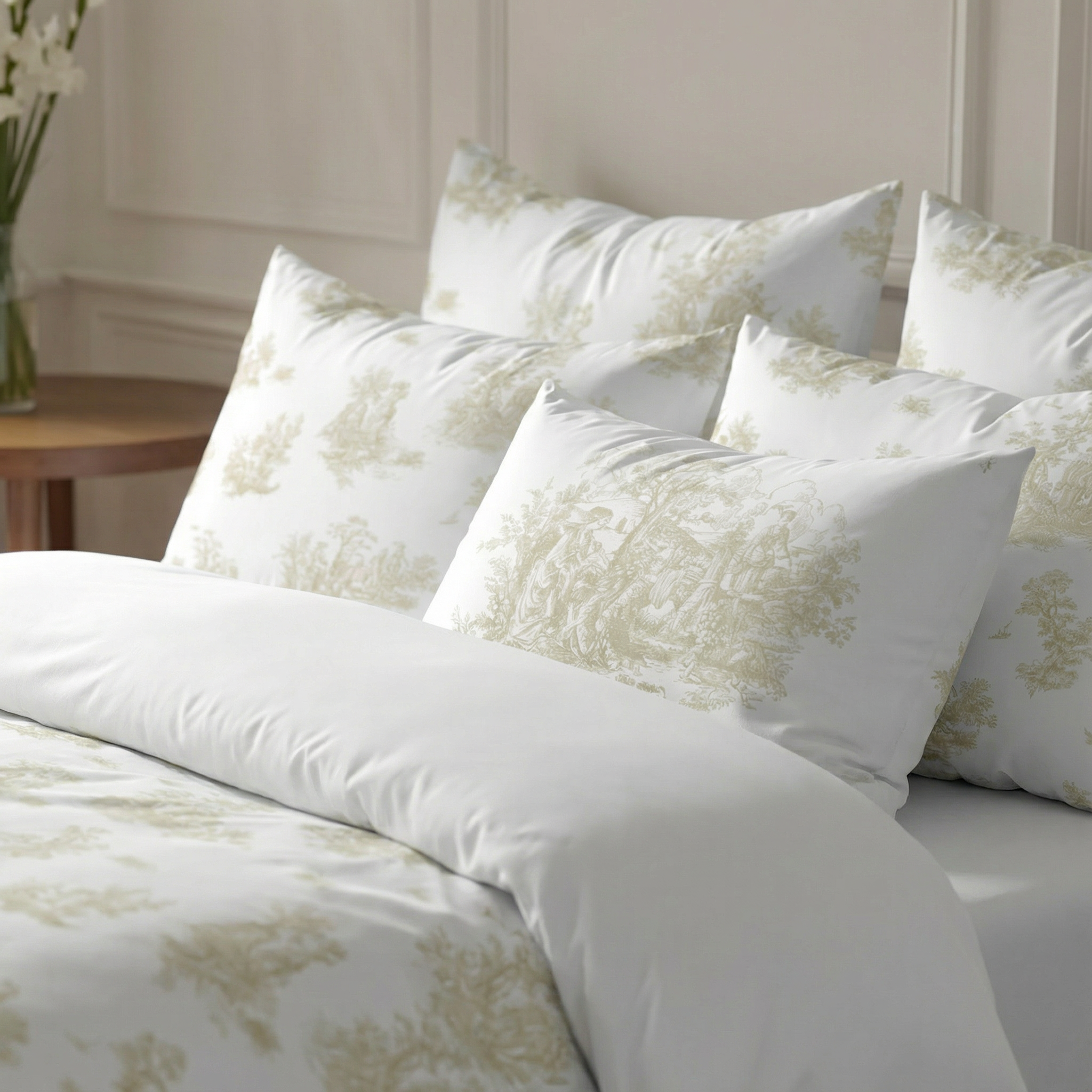 Funda nórdica Godella Beige percal 200 hilos