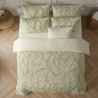 Nijar Green 200 Thread Count Percale Duvet Cover