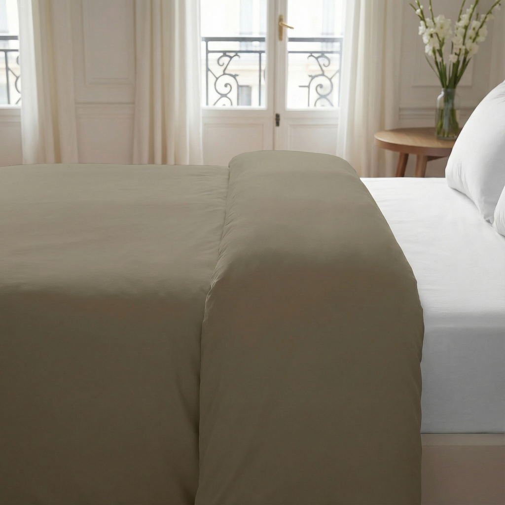 Funda nórdica Greige percal 200 hilos