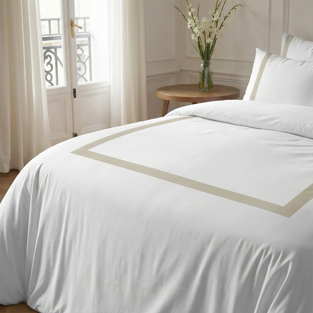 Funda nórdica Portitxol Beige percal 200 hilos