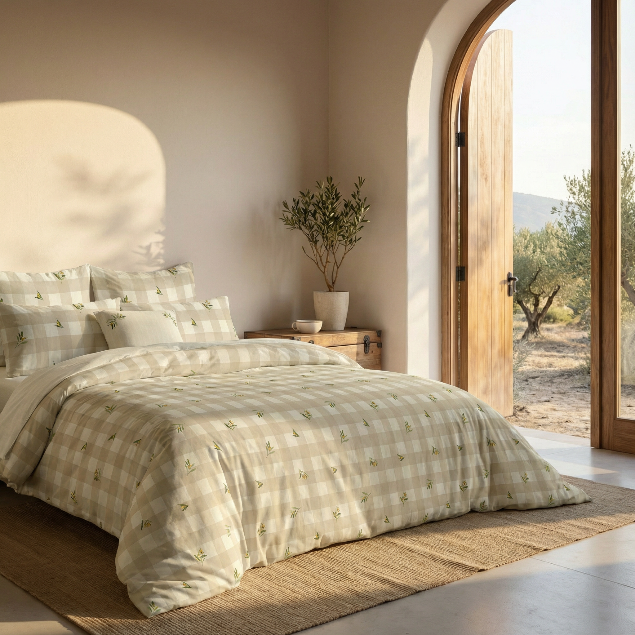 Sella percale duvet cover, 200 thread count