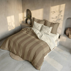 Romani Duvet Cover Brown Percale 200 Thread Count