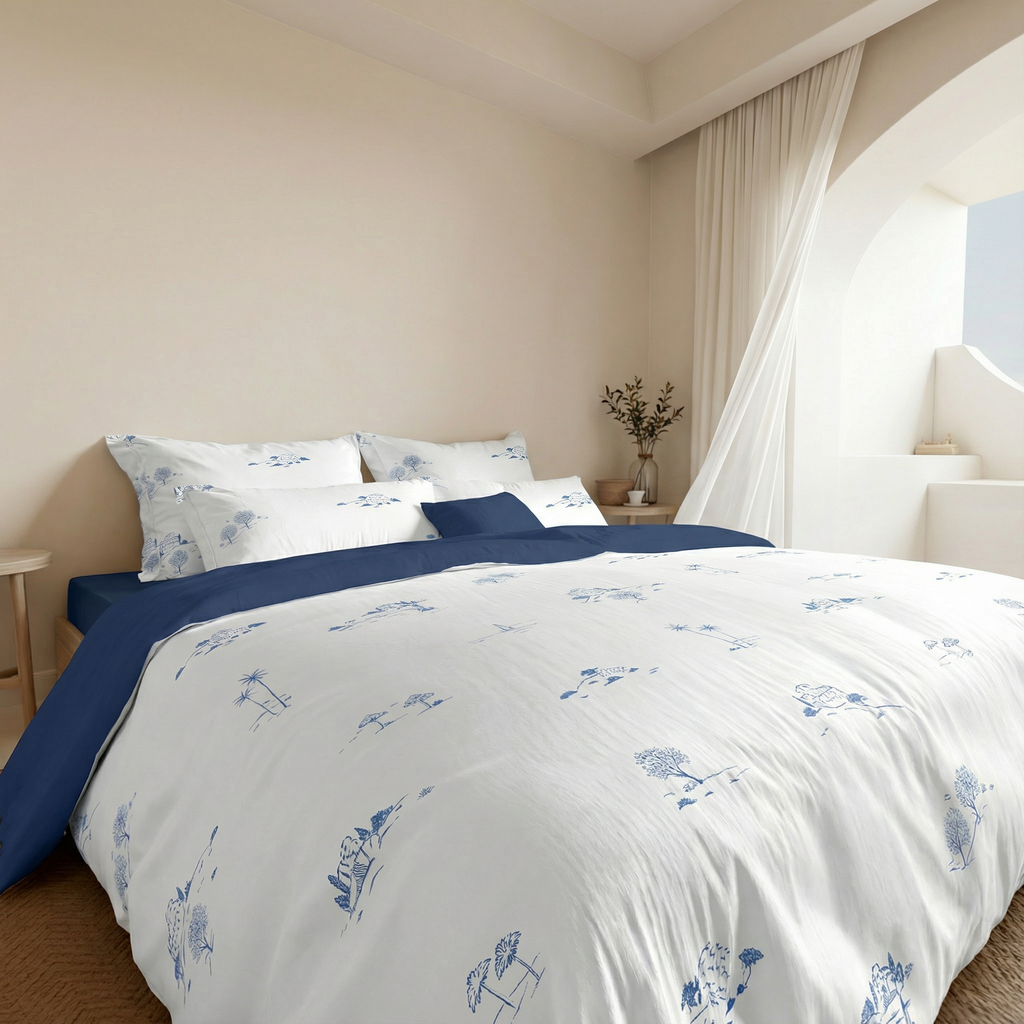 Mareny percale duvet cover, 200 thread count