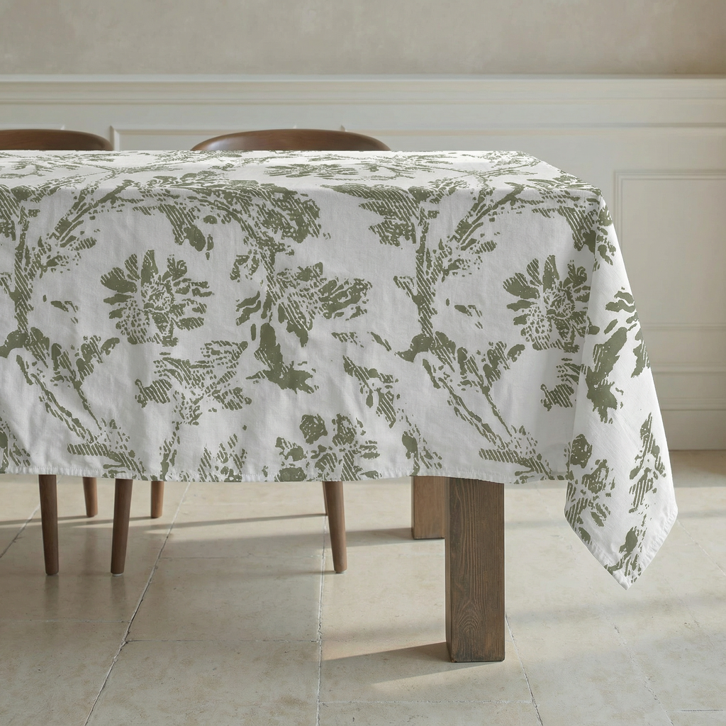 Chella 100% cotton stain resistant tablecloth
