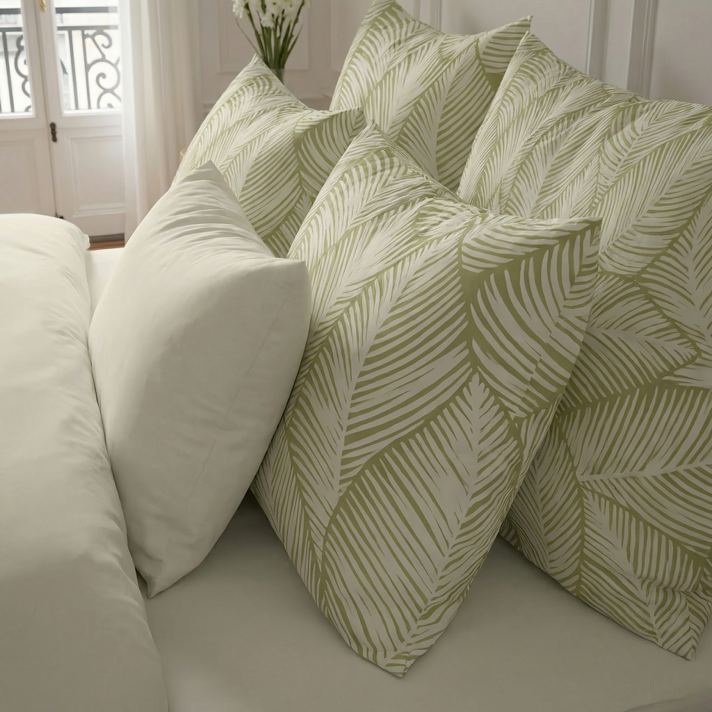 Nijar Green 200 Thread Count Percale Duvet Cover