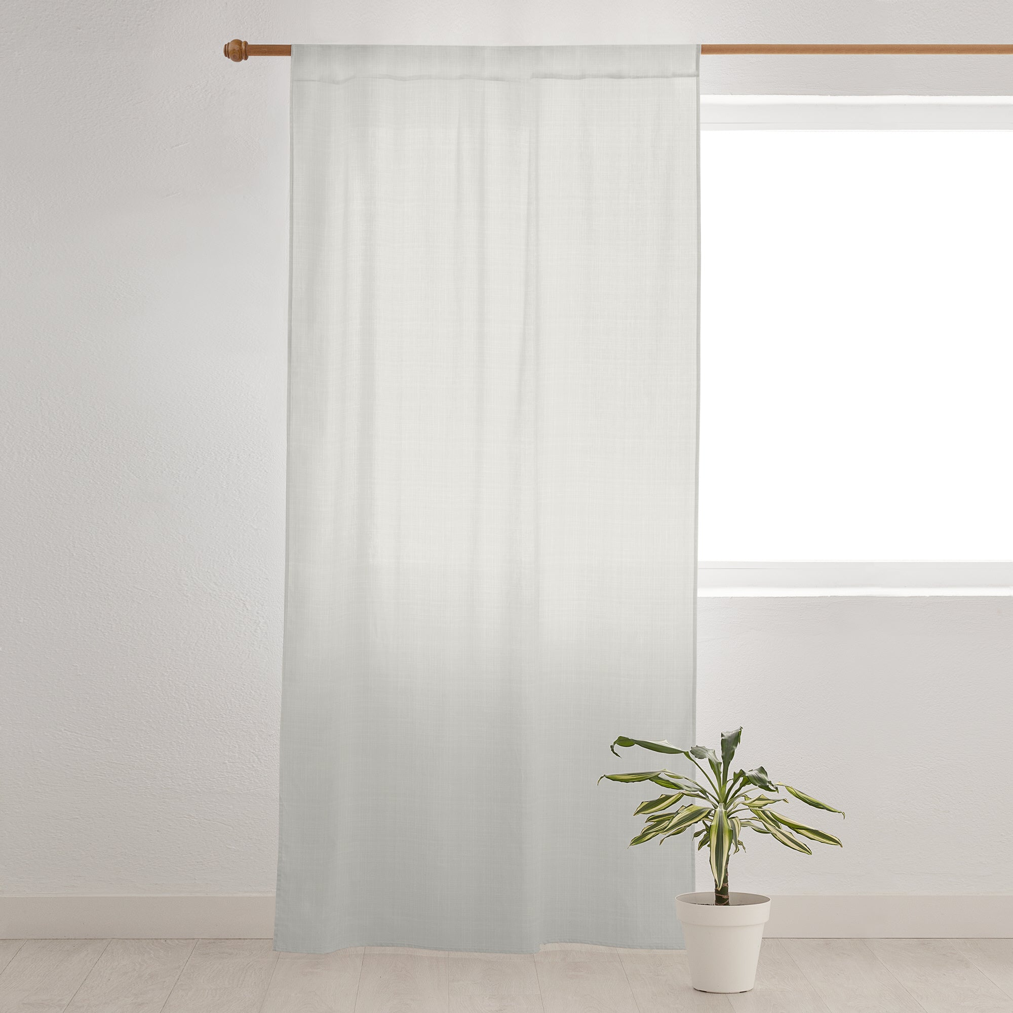 Cortina dobladillo 100% lino Pussywillow Grey 140x280 cm