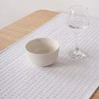 Camino de mesa Waffle Blanco 45x140 cm