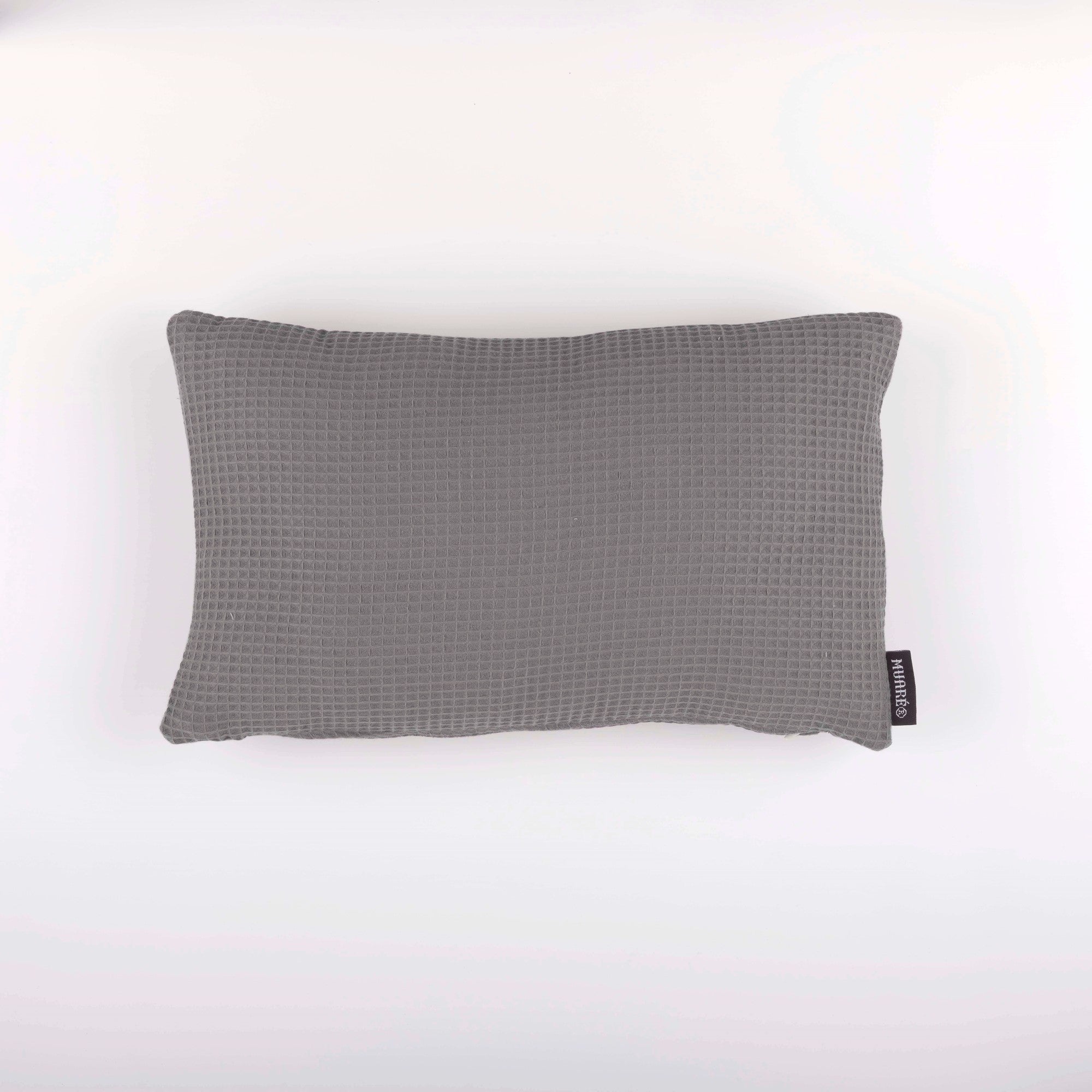 Funda de cojín Waffle Titanium 30x50 cm