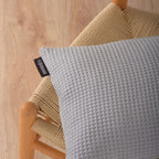 Funda de cojín Waffle Ultimate Grey 50x50 cm