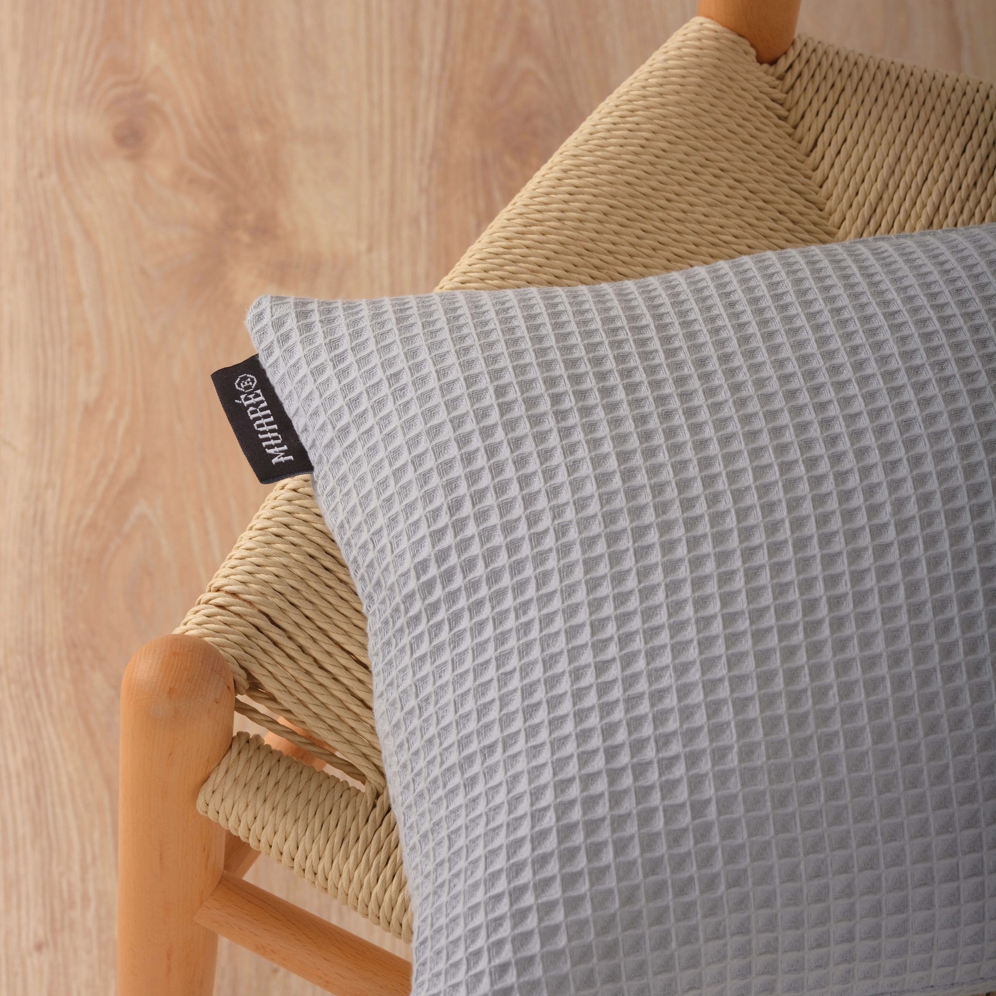 Funda de cojín Waffle Ultimate Grey 50x50 cm