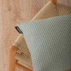 Funda de cojín Waffle Verde Agua 30x50 cm