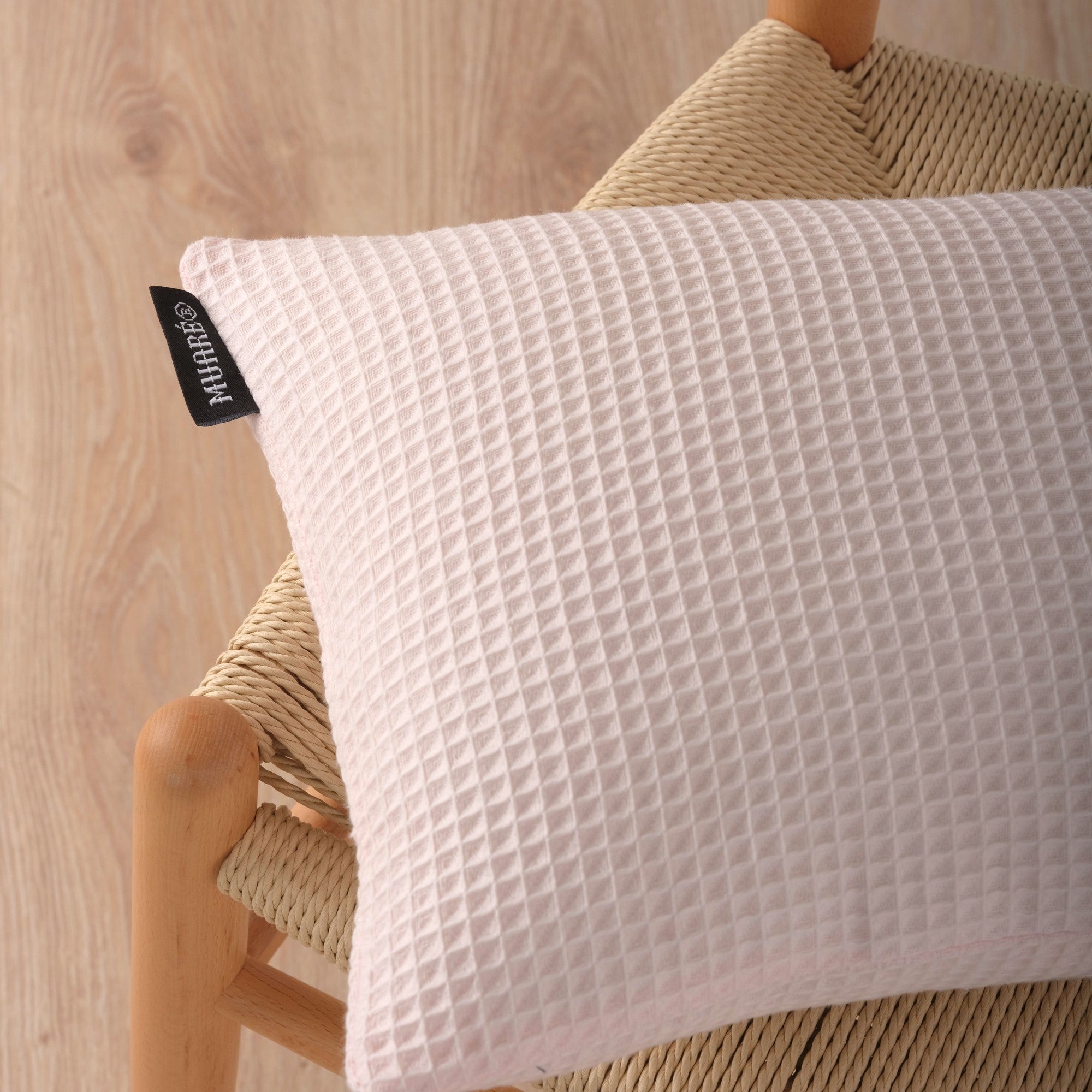 Funda de cojín Waffle Salsa Rosa 50x50 cm