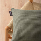 Funda de cojín Waffle Desert Sage 50x50 cm