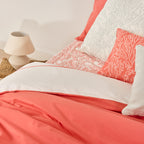 Funda nórdica reversible popelín 200 hilos Coral-Ibiza Coral