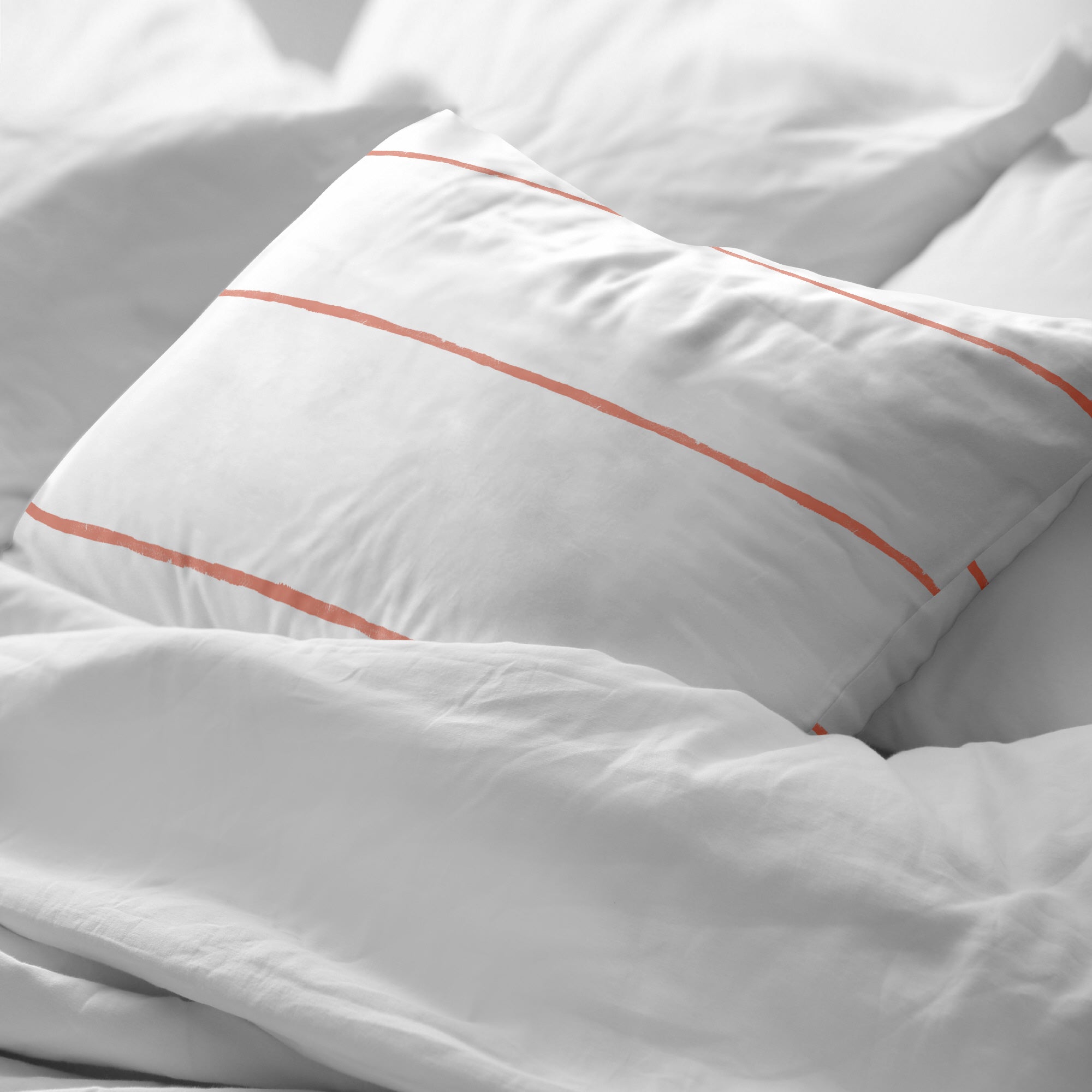 Funda de almohada popelín 200 hilos Ibiza Coral