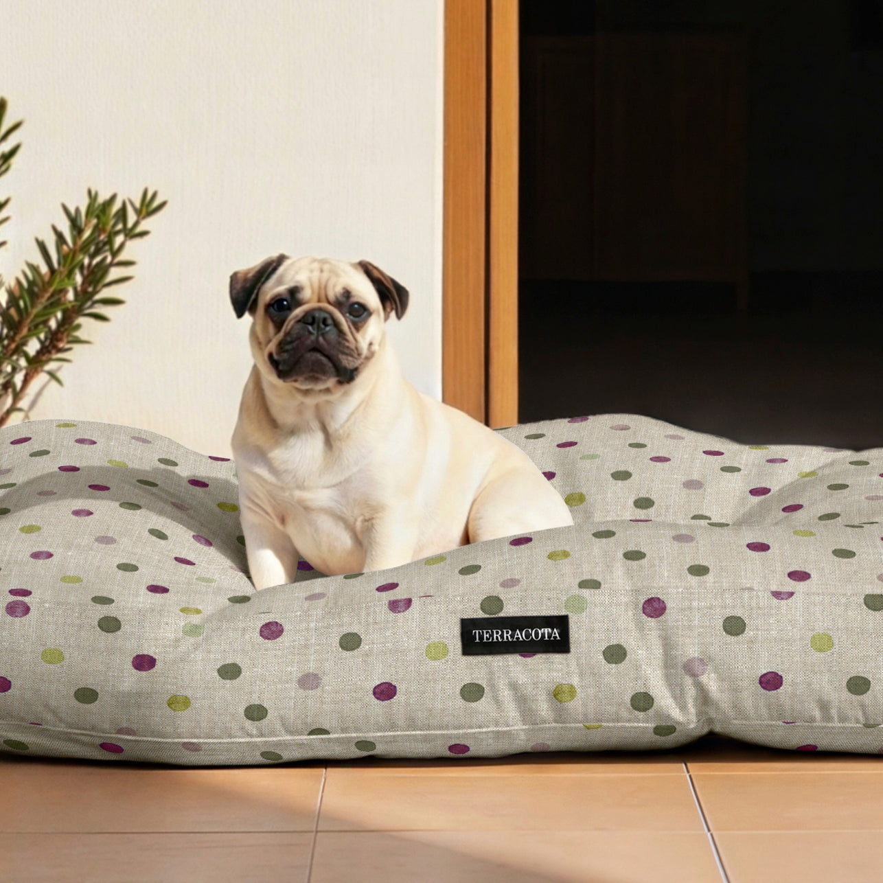 Cama para perros y gatos gruesa y acolchada 100% algodón antimanchas para mascotas 0119-19