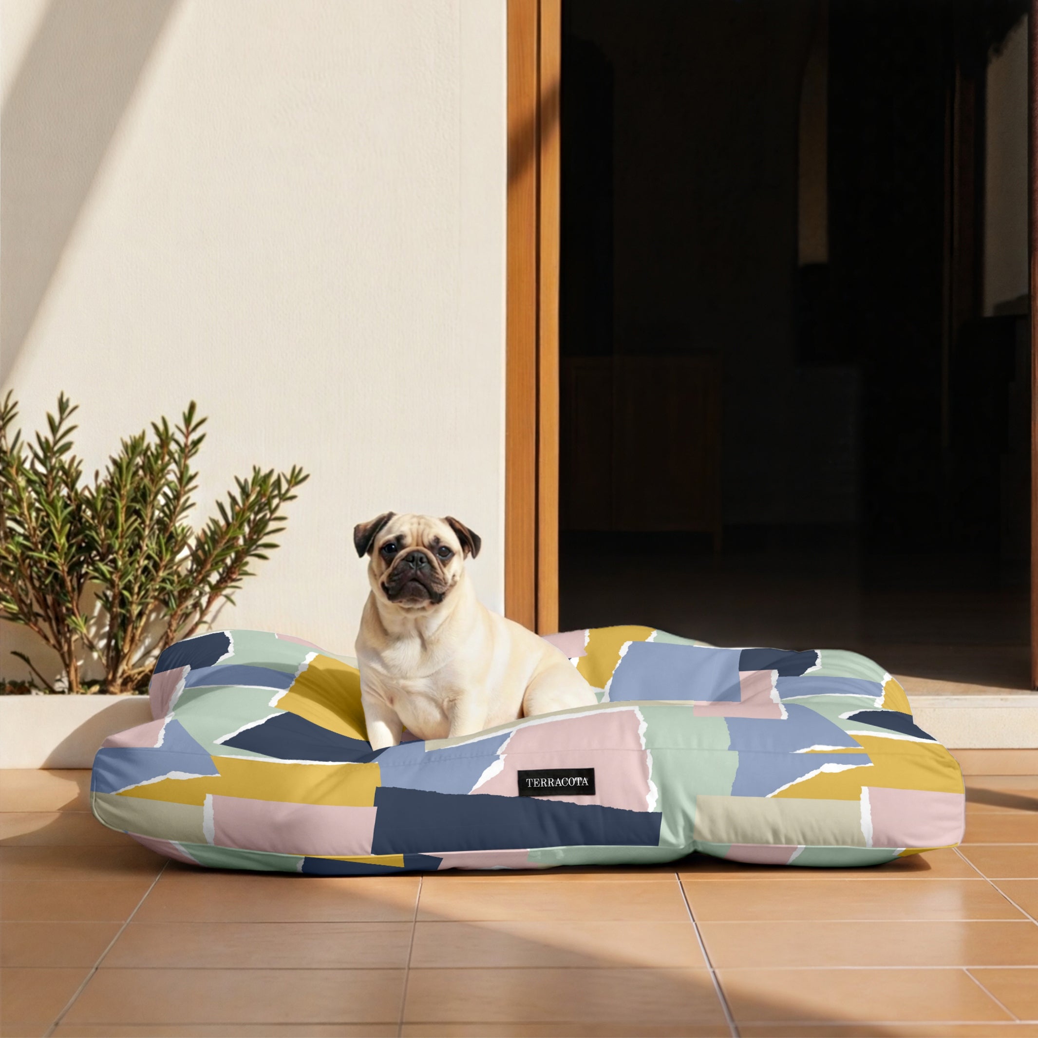 Cama para perros y gatos gruesa y acolchada 100% algodón antimanchas para mascotas 0120-141