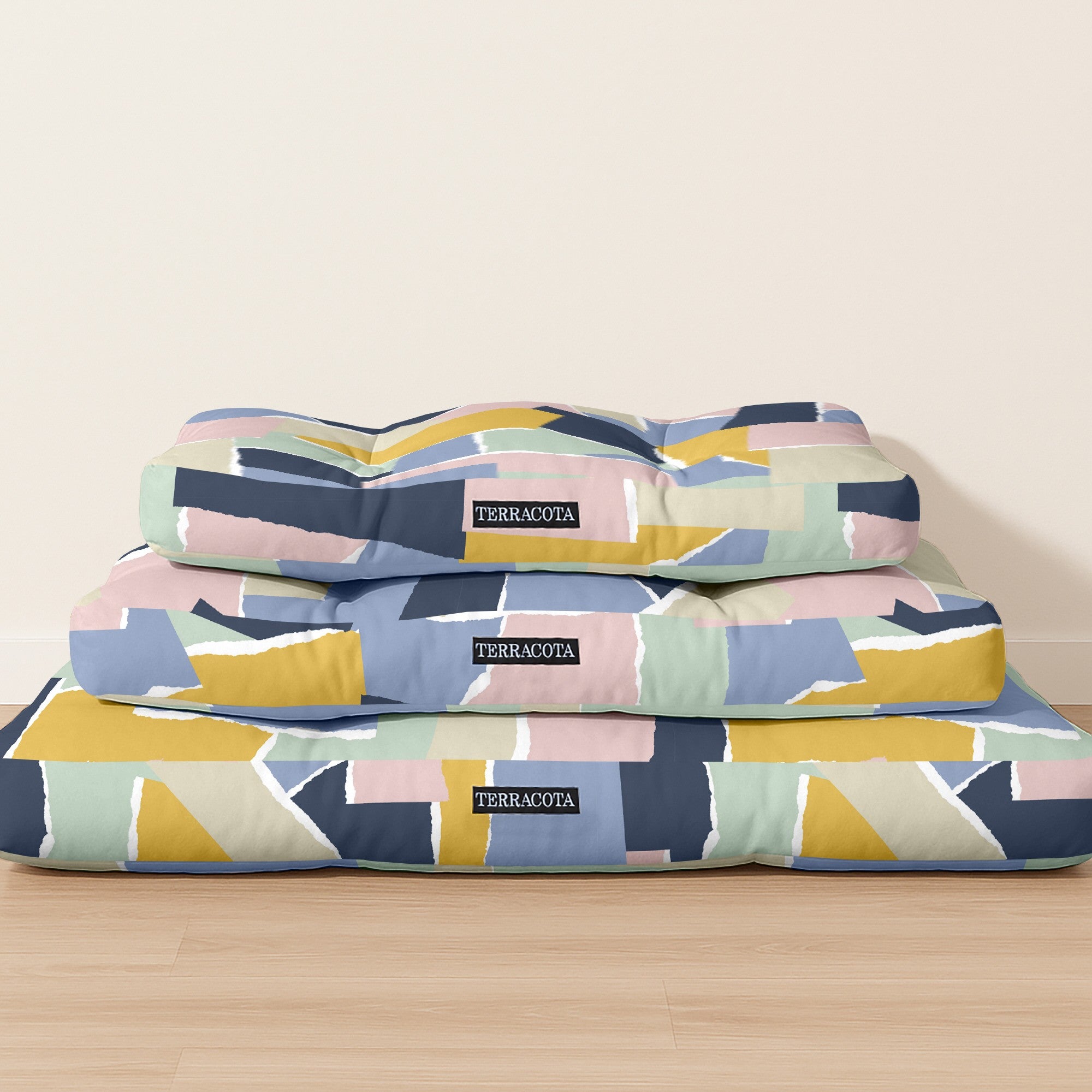 Cama para perros y gatos gruesa y acolchada 100% algodón antimanchas para mascotas 0120-141