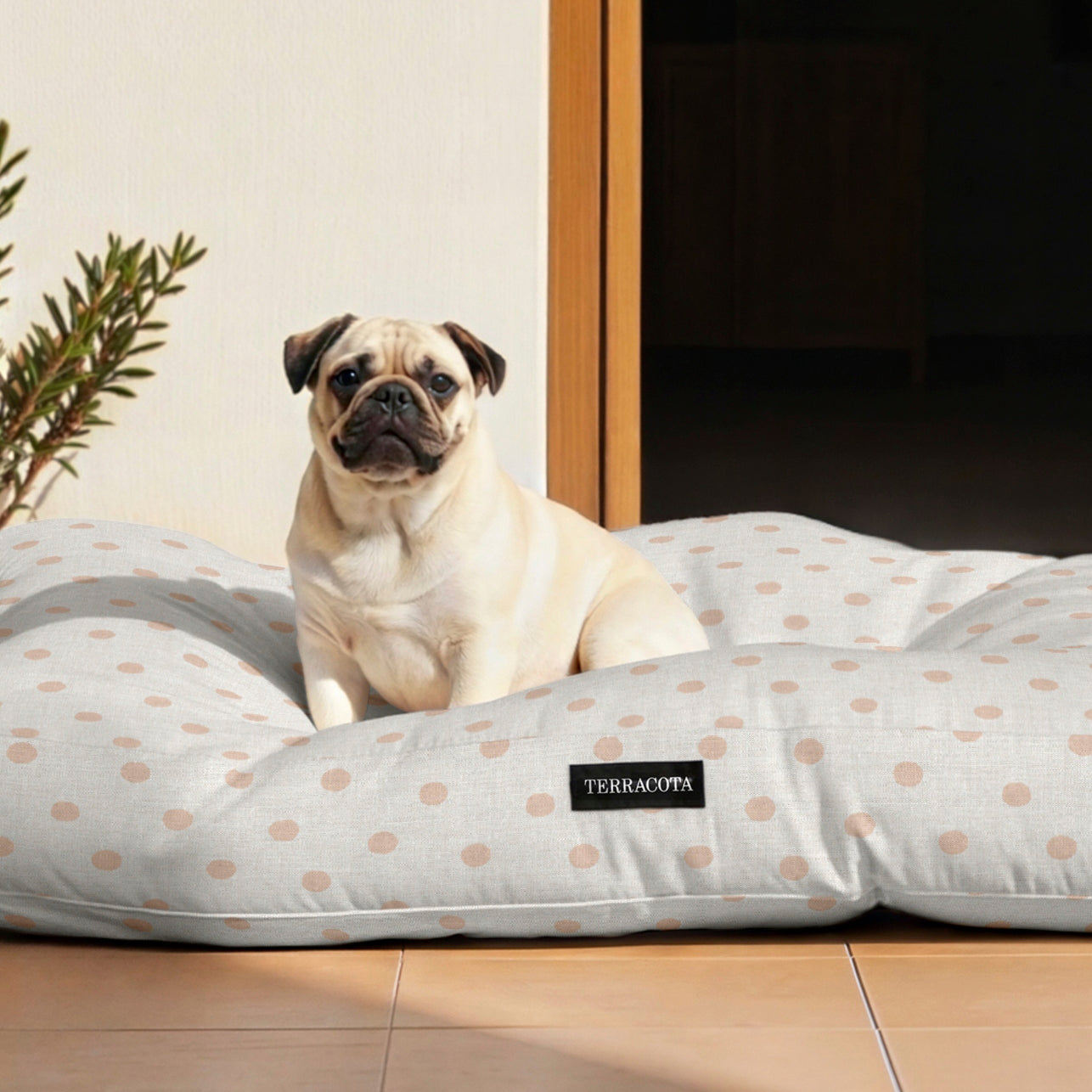 Cama para perros y gatos gruesa y acolchada 100% algodón antimanchas para mascotas 0120-178