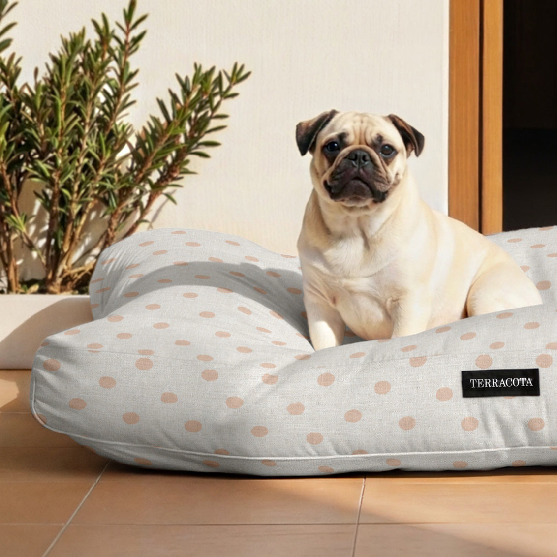 Cama para perros y gatos gruesa y acolchada 100% algodón antimanchas para mascotas 0120-178