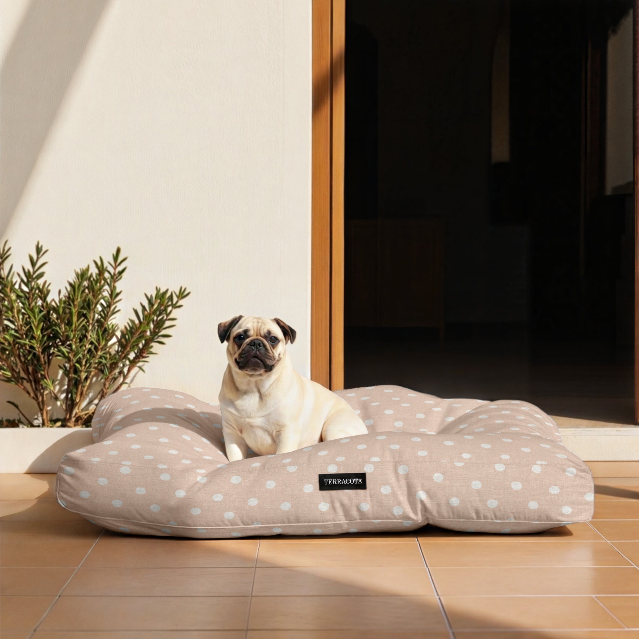 Cama para perros y gatos gruesa y acolchada 100% algodón antimanchas para mascotas 0120-179