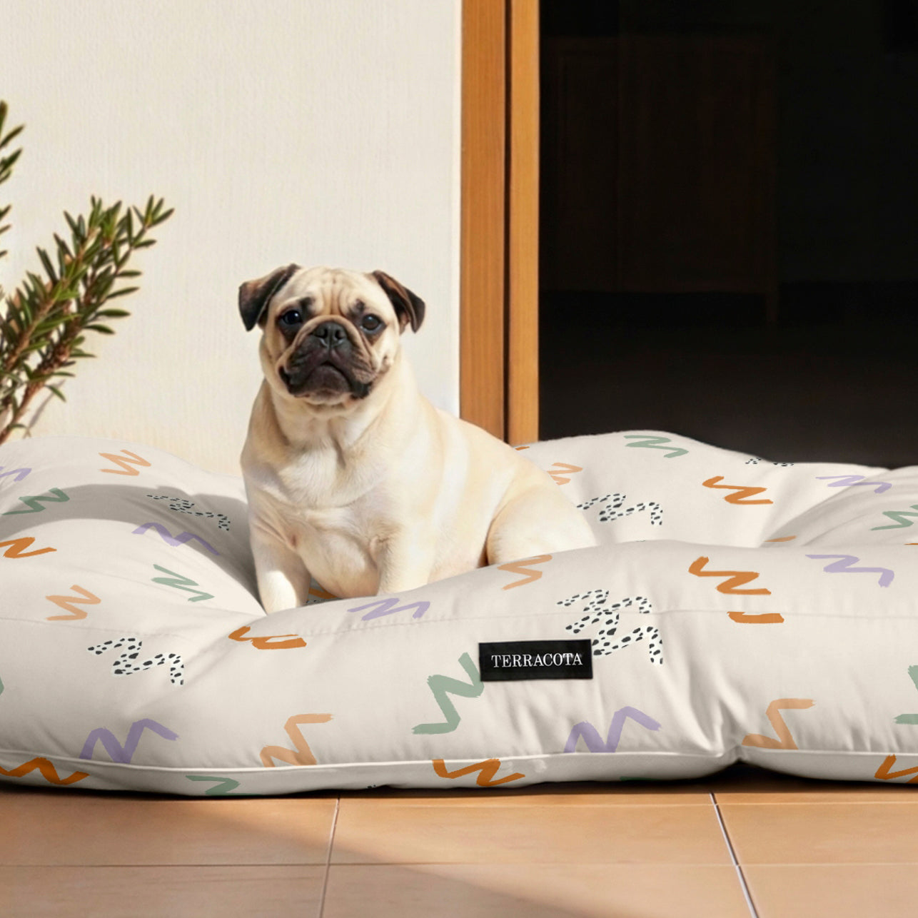 Cama para perros y gatos gruesa y acolchada 100% algodón antimanchas para mascotas 0120-201