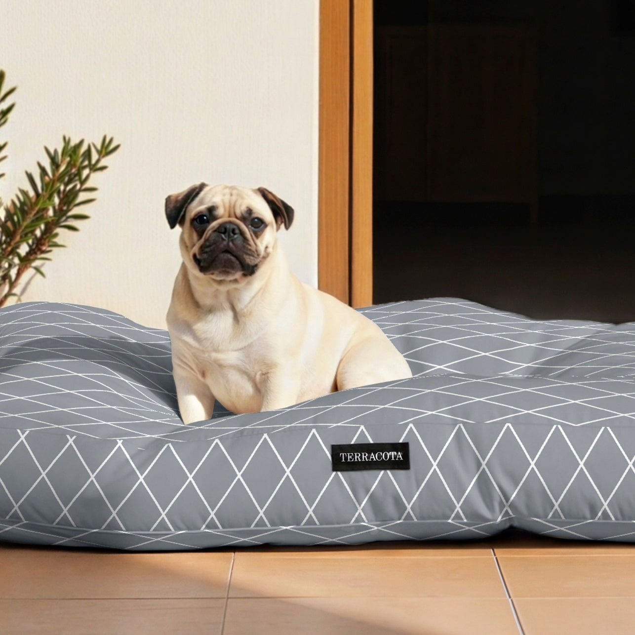 Cama para perros y gatos gruesa y acolchada 100% algodón antimanchas para mascotas 0120-297