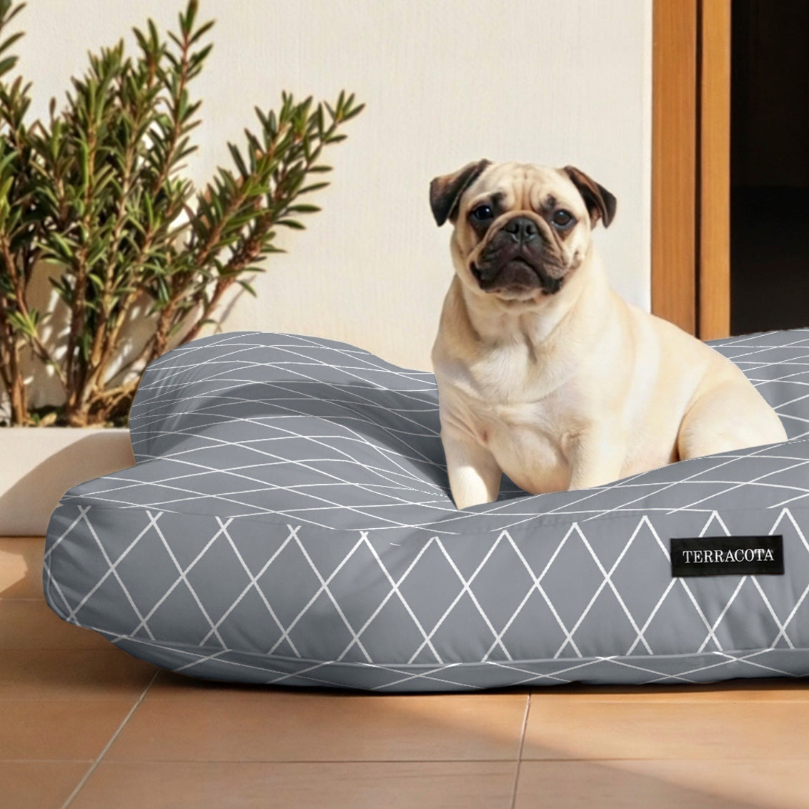 Cama para perros y gatos gruesa y acolchada 100% algodón antimanchas para mascotas 0120-297
