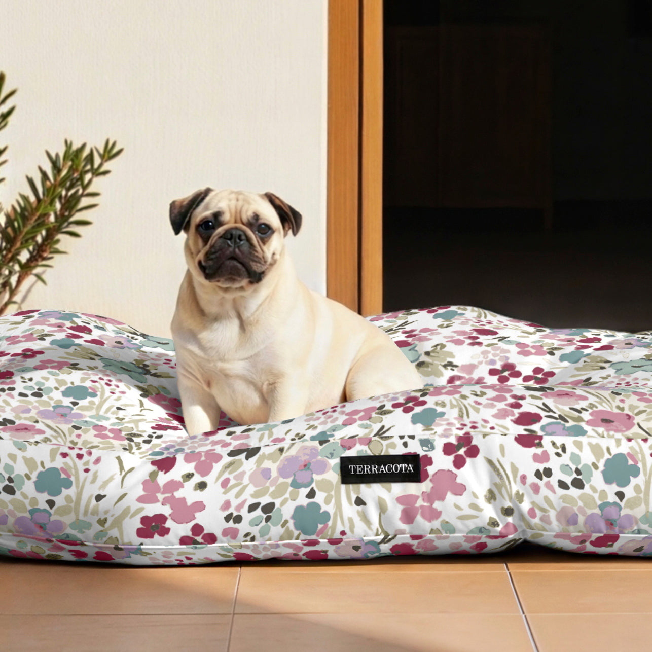 Cama para perros y gatos gruesa y acolchada 100% algodón antimanchas para mascotas 0120-52