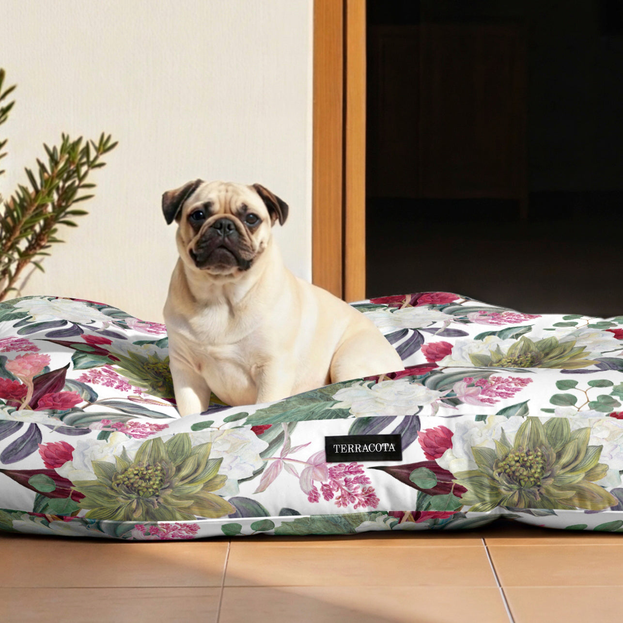 Cama para perros y gatos gruesa y acolchada 100% algodón antimanchas para mascotas 0318-105 Red